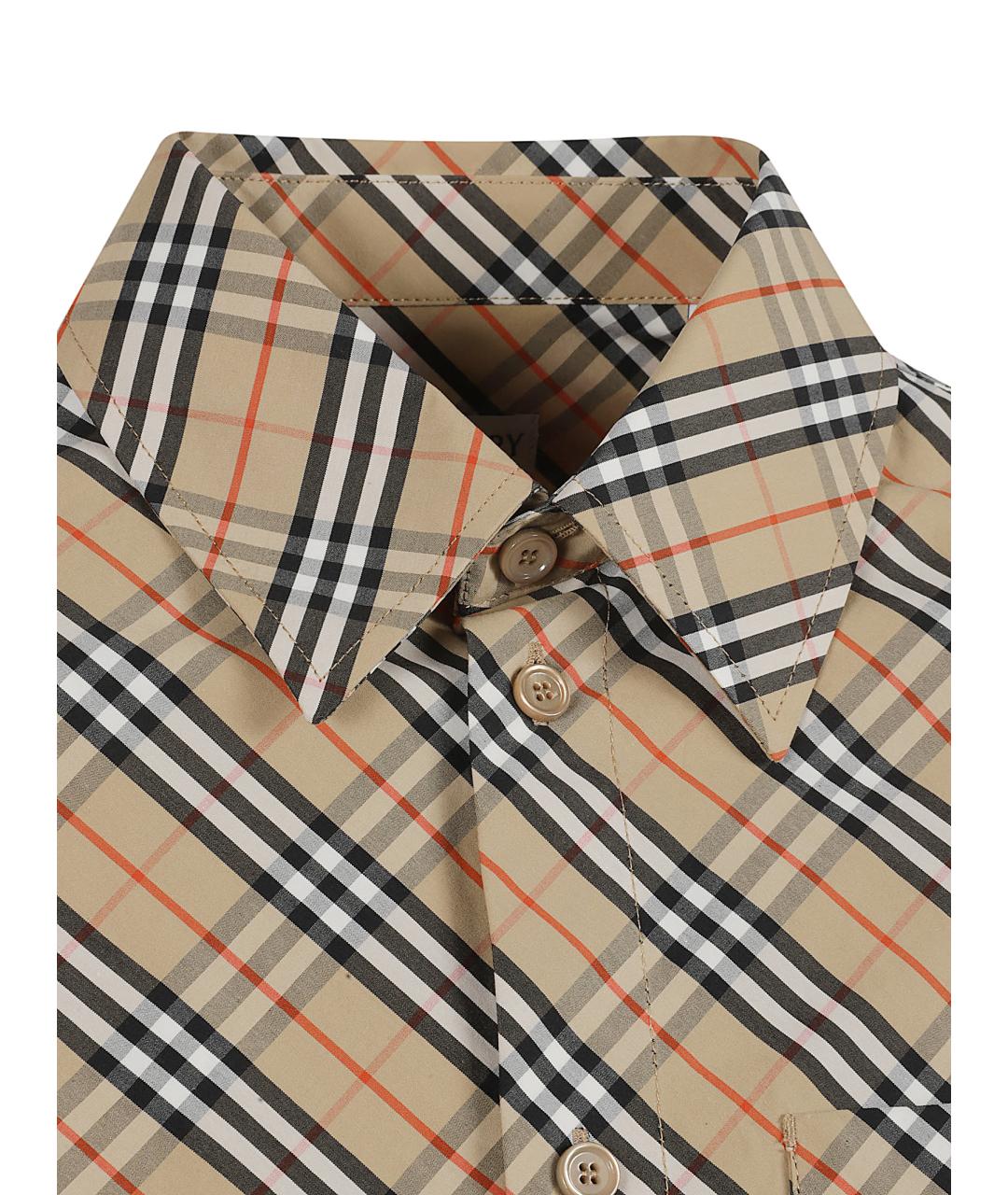 BURBERRY Бежевая хлопковая рубашка, фото 2