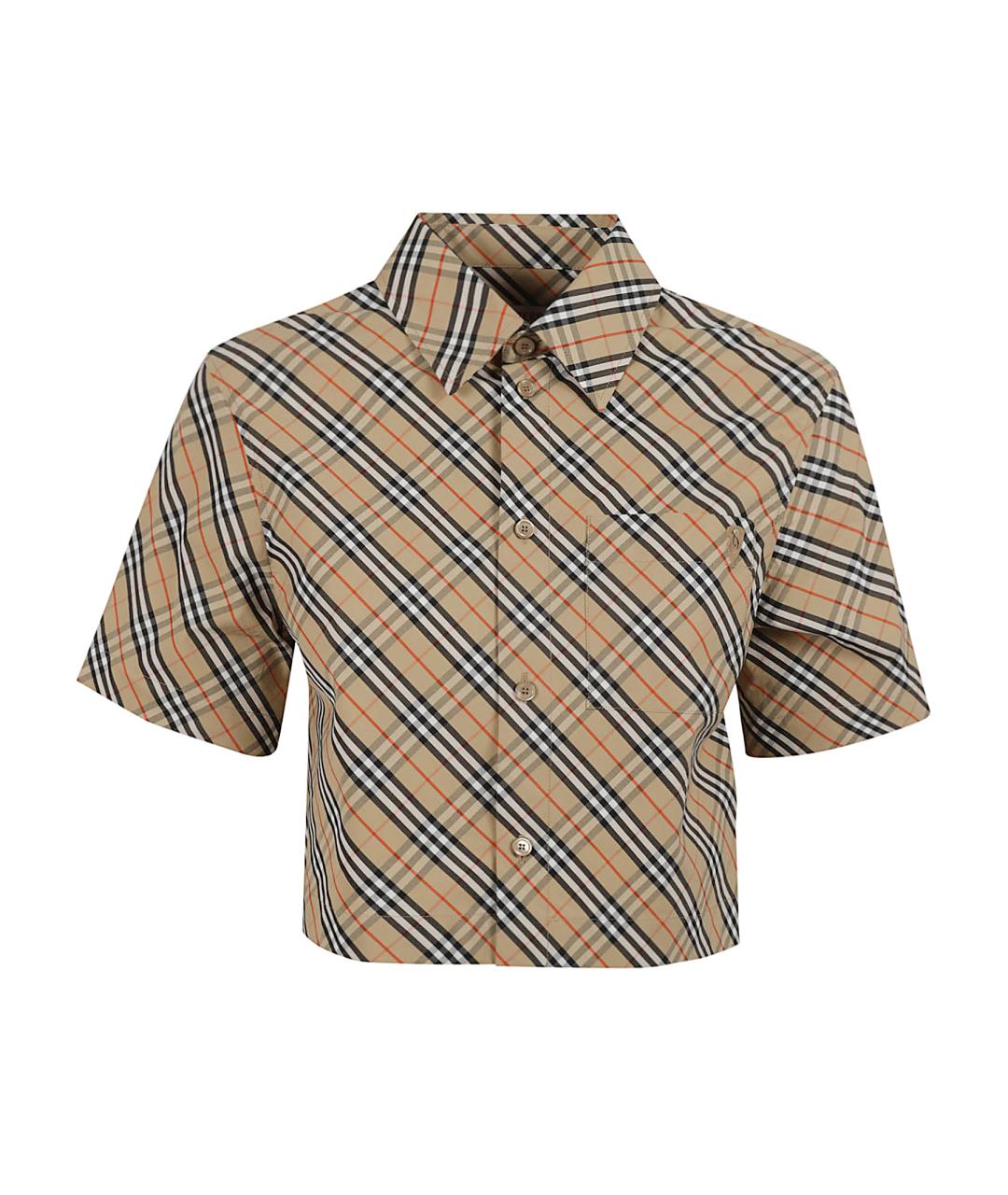 BURBERRY Бежевая хлопковая рубашка, фото 1