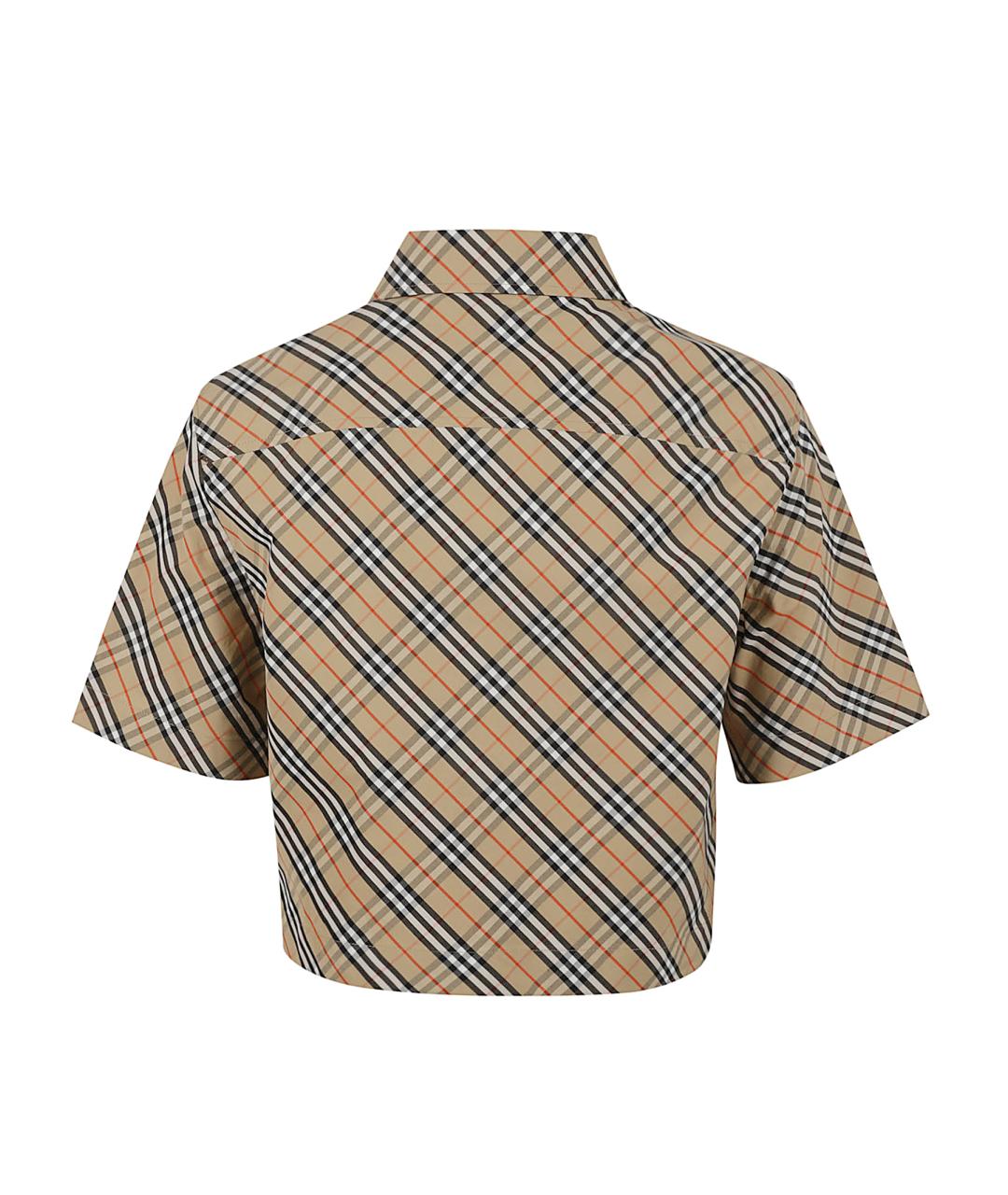 BURBERRY Бежевая хлопковая рубашка, фото 3