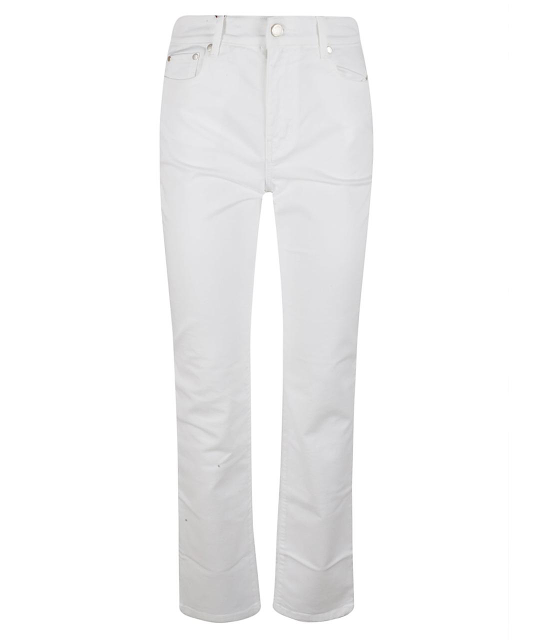 MAX MARA STUDIO Белые хлопковые прямые брюки, фото 1
