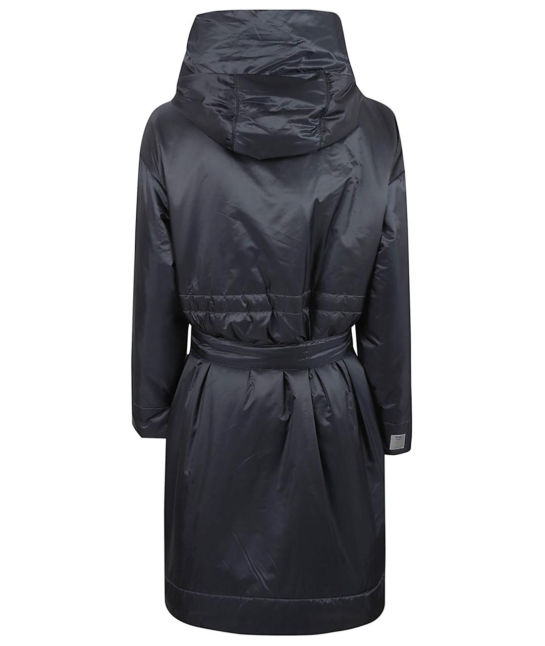 MAX MARA Темно-синее полиэстеровое пальто, фото 3