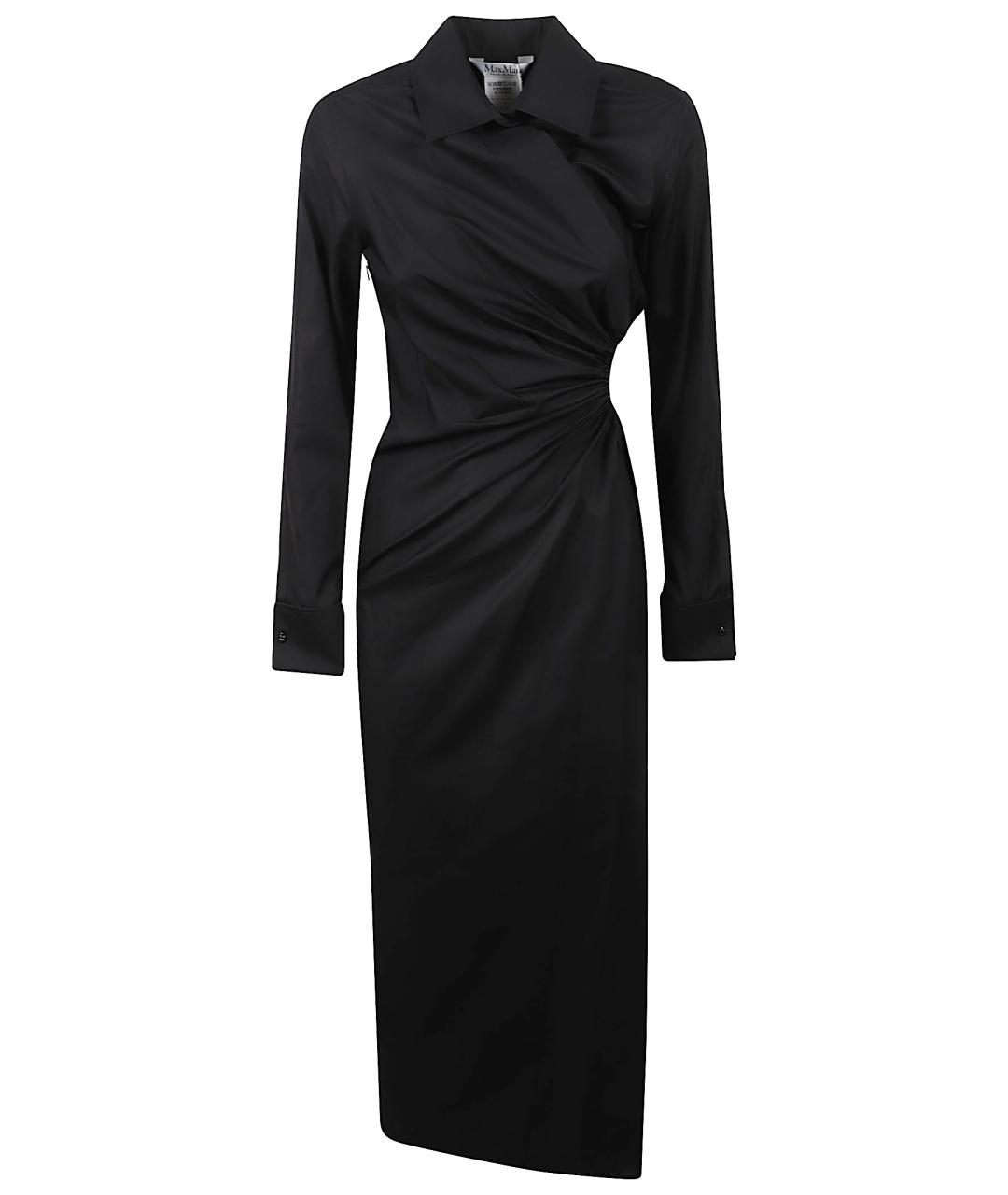 MAX MARA Черное хлопковое платье, фото 1