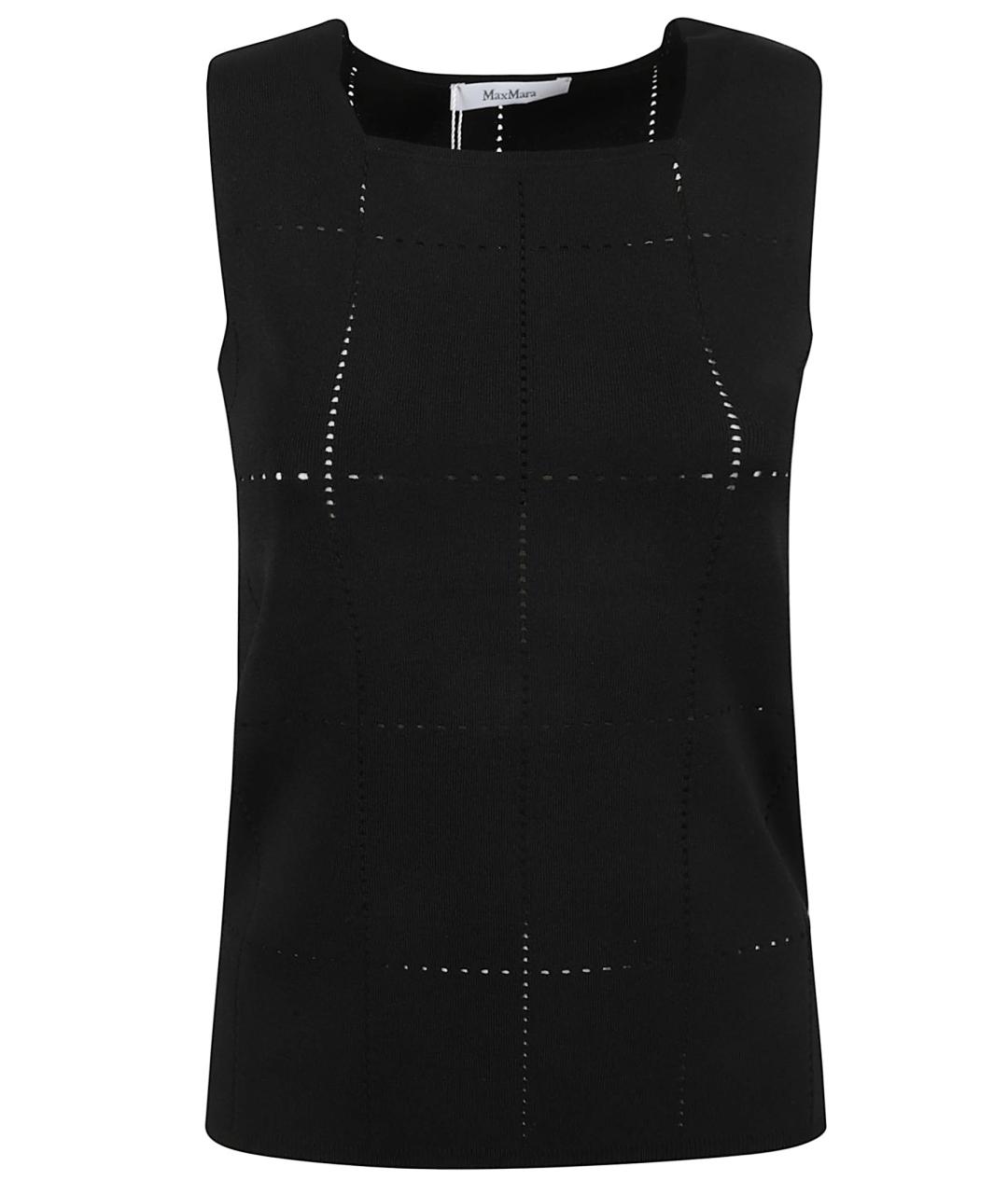 MAX MARA Черная вискозная майка, фото 1