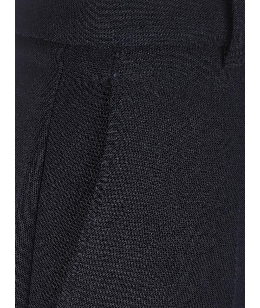 MAX MARA STUDIO Темно-синие шерстяные прямые брюки, фото 2