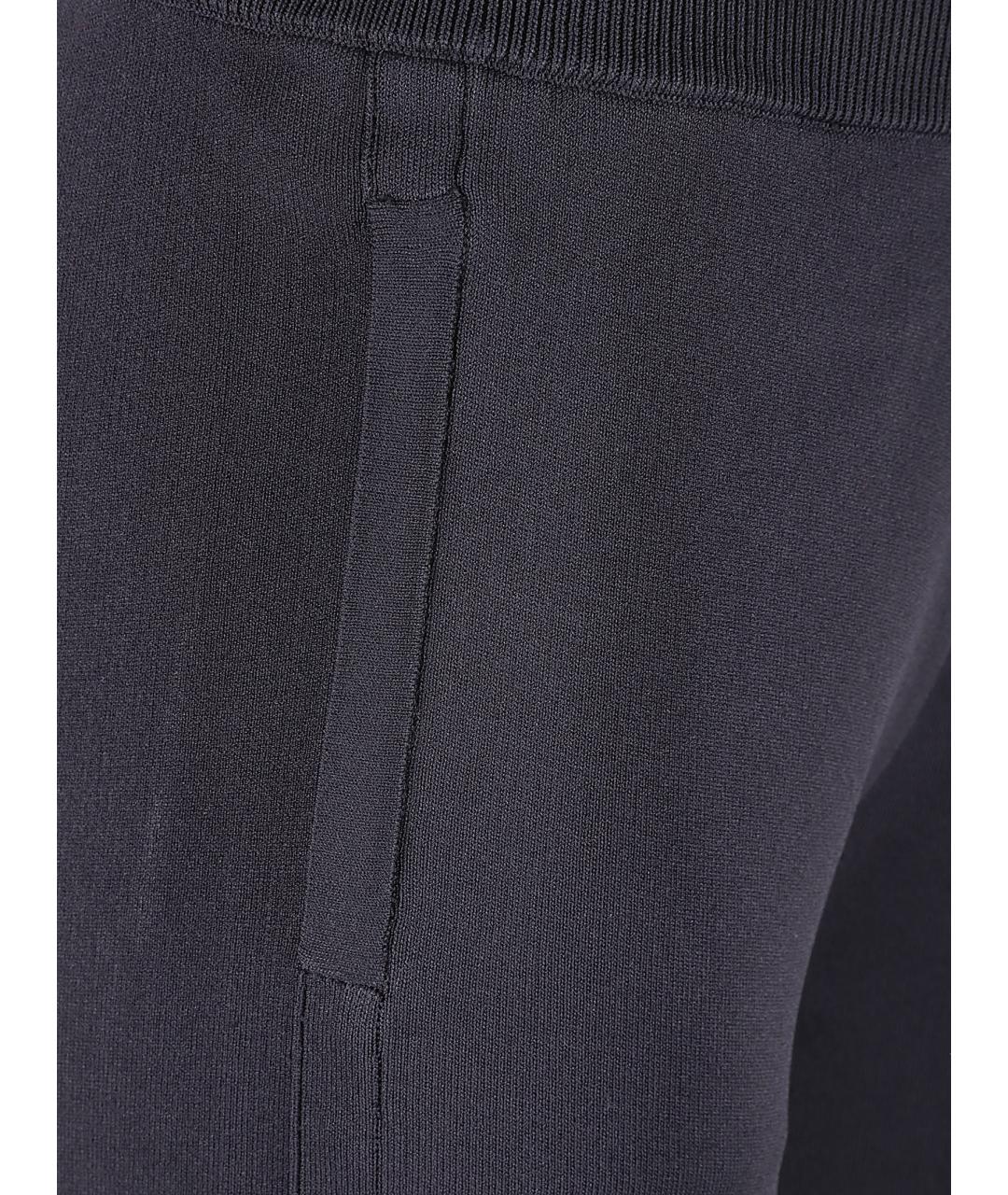 MAX MARA Темно-синие вискозные прямые брюки, фото 2