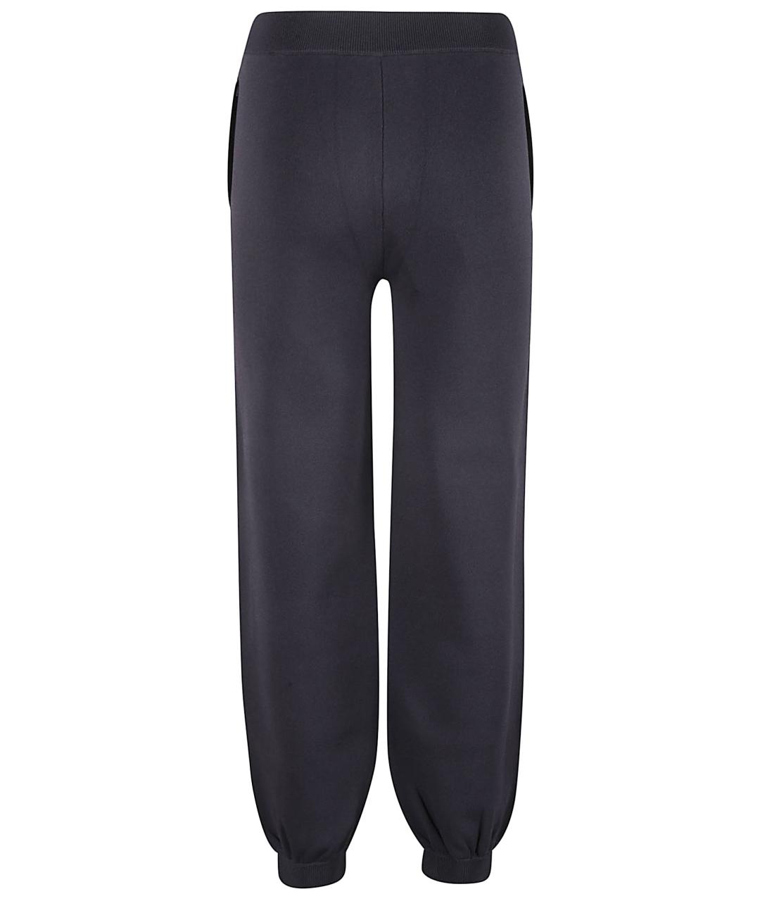 MAX MARA Темно-синие вискозные прямые брюки, фото 3