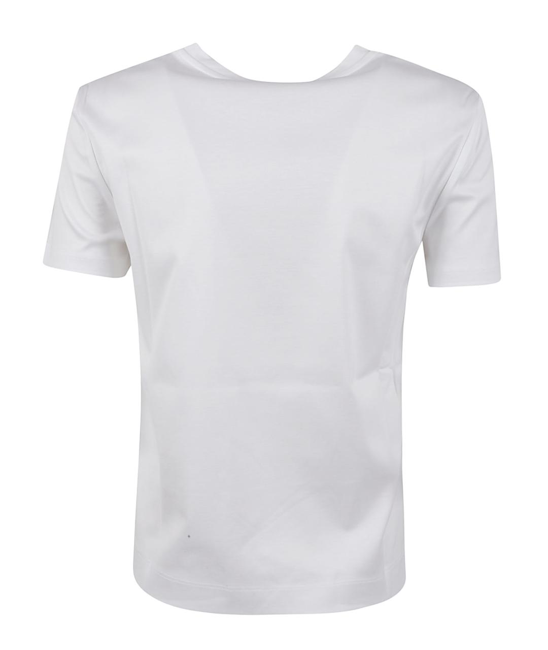 MAX MARA Белая хлопковая футболка, фото 3