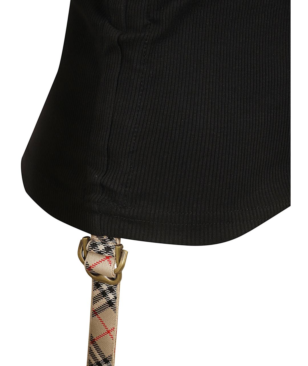 BURBERRY Черная хлопковая майка, фото 2
