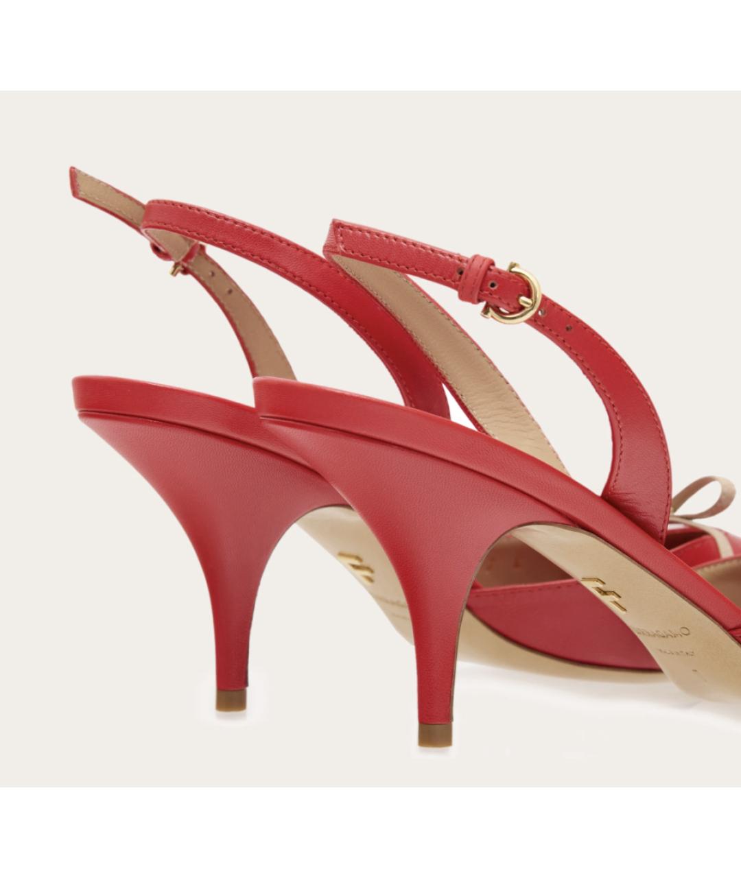 FERRAGAMO Красные кожаные туфли, фото 3