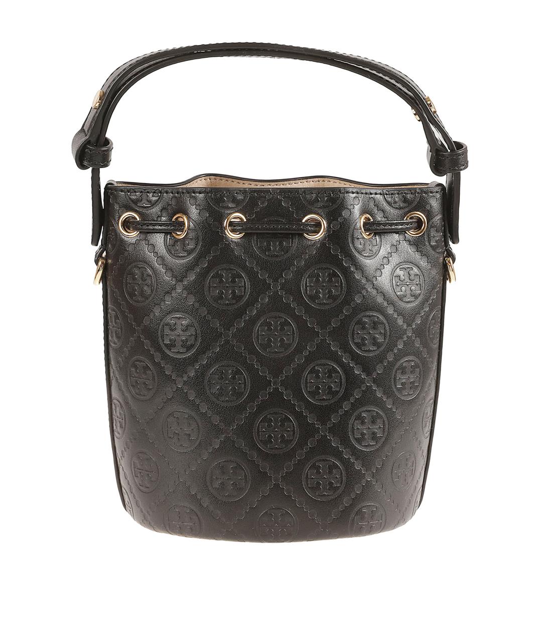 TORY BURCH Черная кожаная сумка с короткими ручками, фото 2