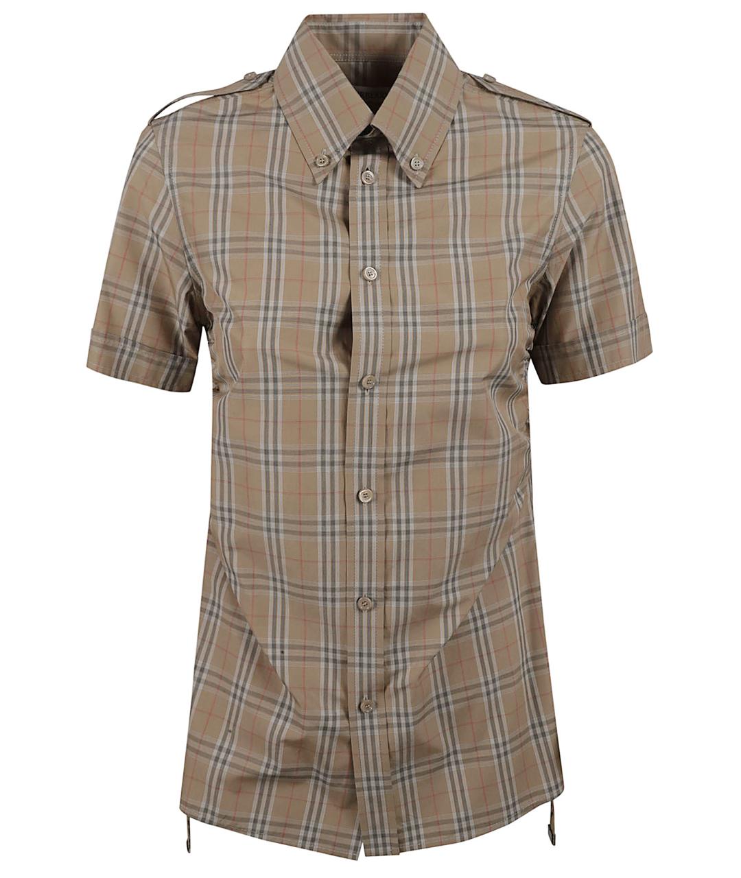 BURBERRY Бежевая хлопковая рубашка, фото 1