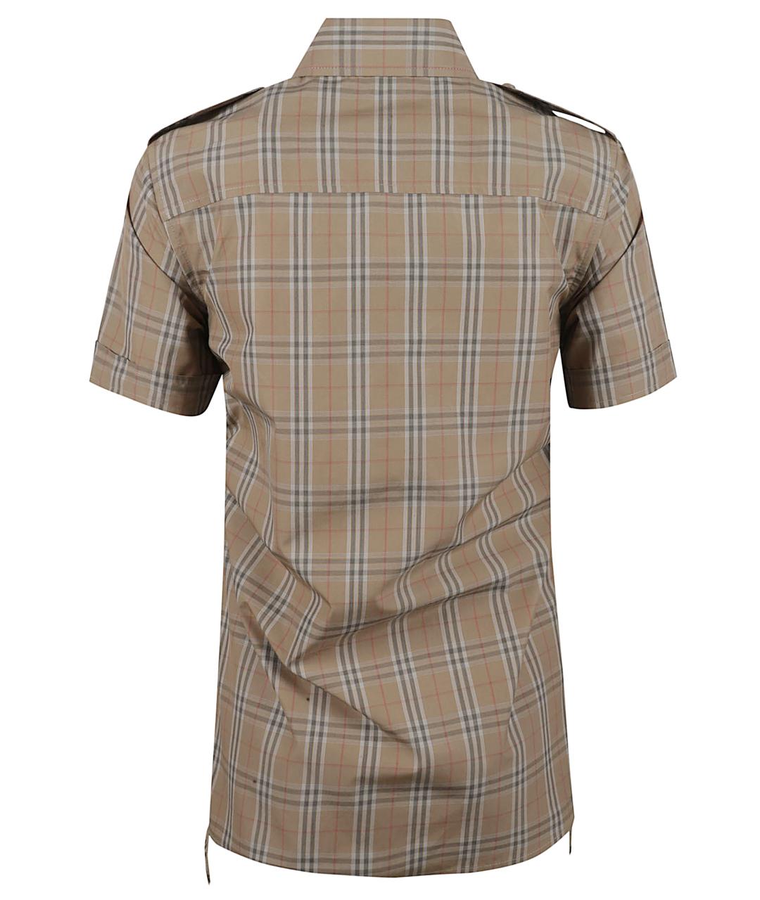 BURBERRY Бежевая хлопковая рубашка, фото 3