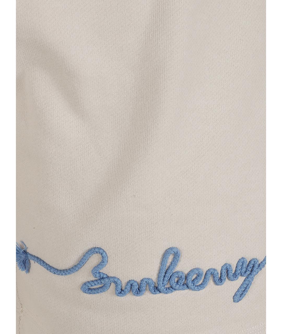BURBERRY Бежевые хлопковые шорты, фото 2