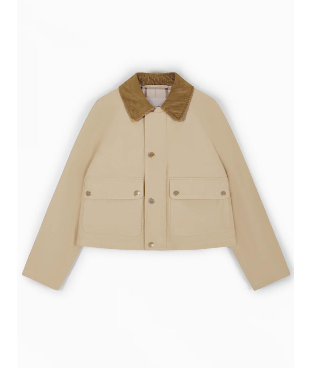 BURBERRY Бежевое хлопковое пальто, фото 3
