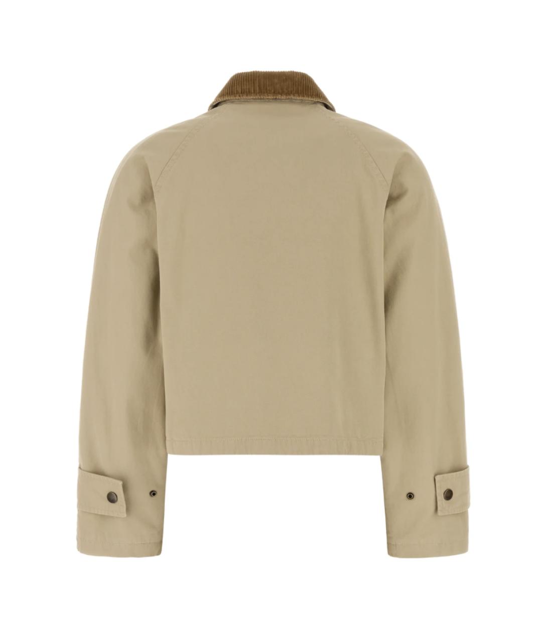 BURBERRY Бежевое хлопковое пальто, фото 2