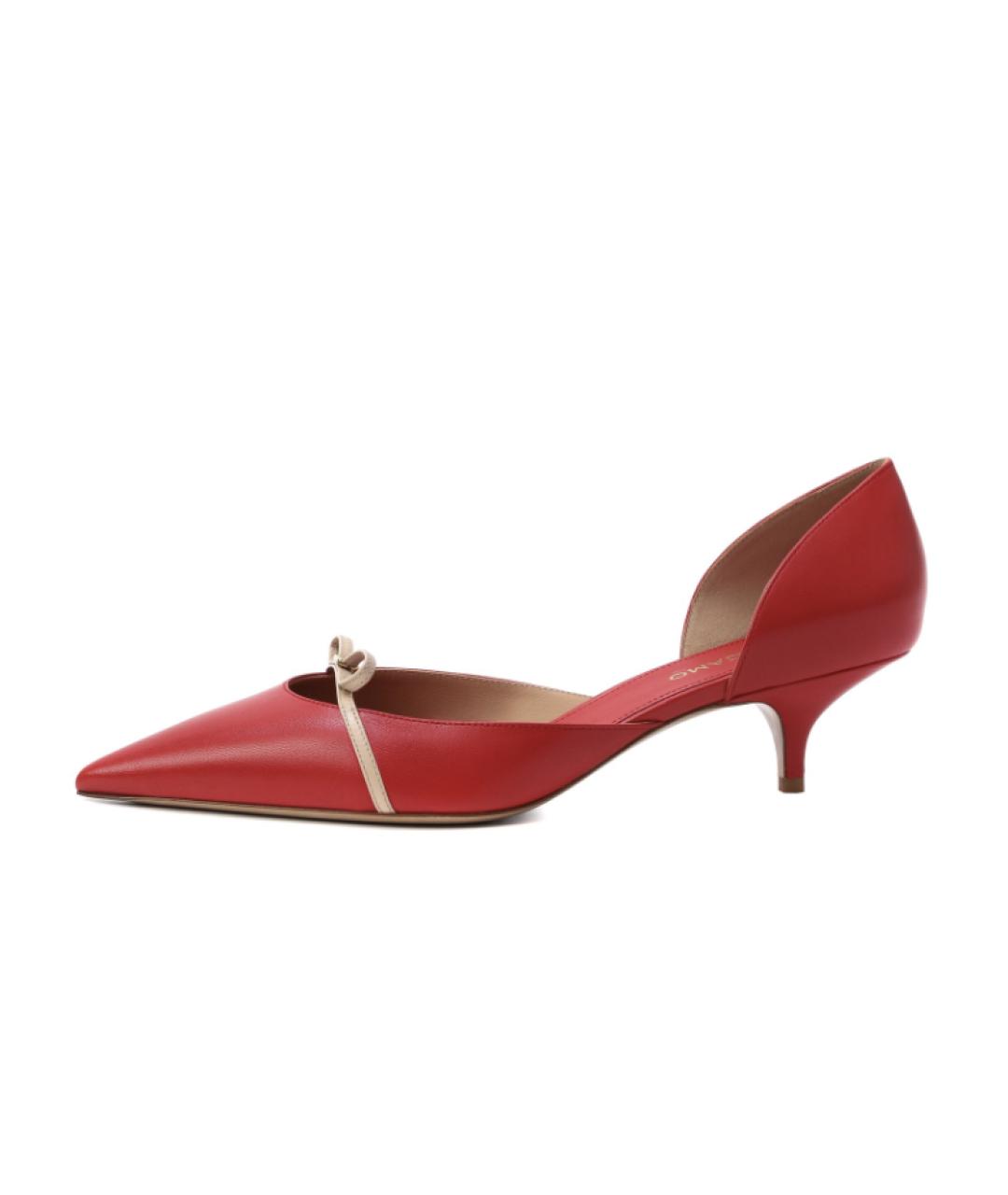 FERRAGAMO Красные кожаные туфли, фото 4