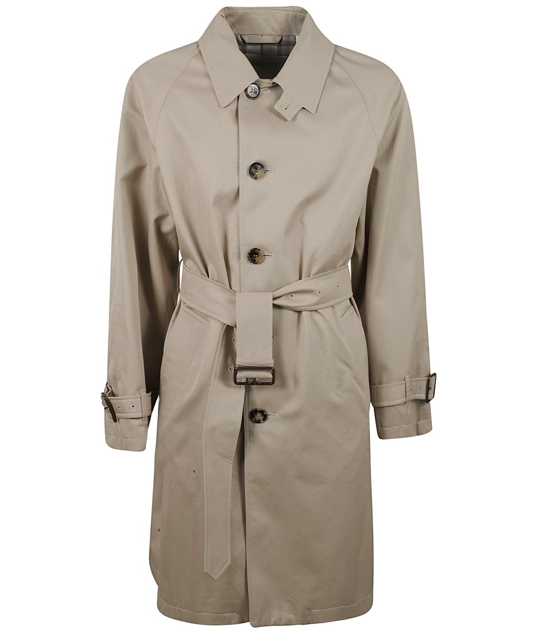 BURBERRY Бежевое хлопковое пальто, фото 1