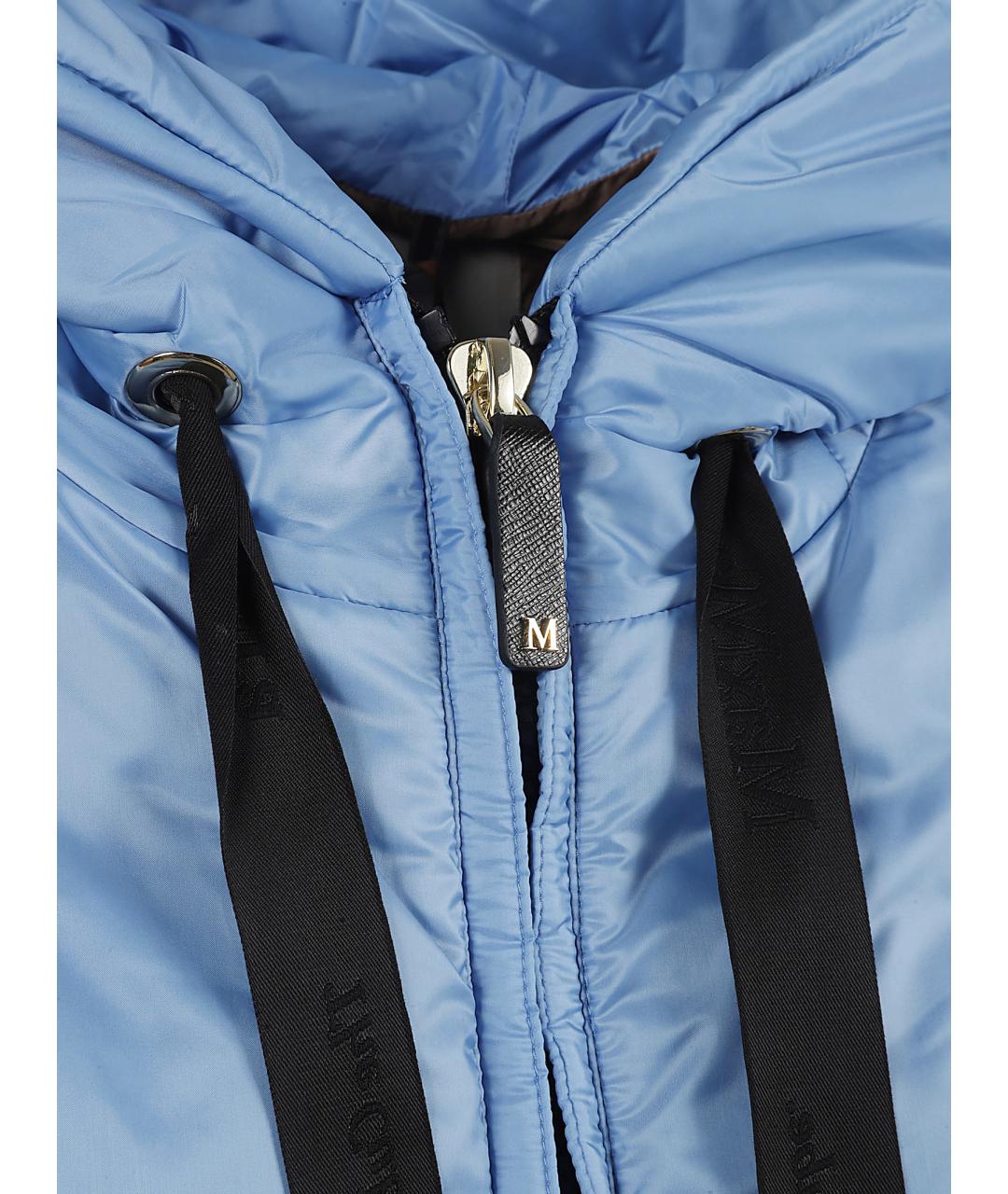 MAX MARA Голубая полиэстеровая куртка, фото 2