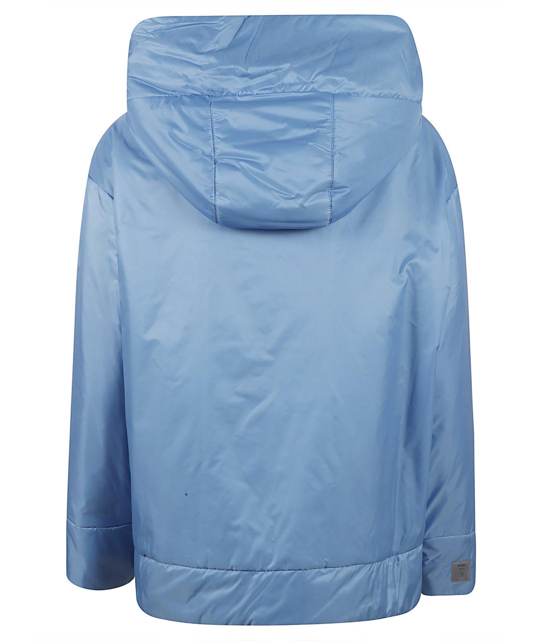 MAX MARA Голубая полиэстеровая куртка, фото 3