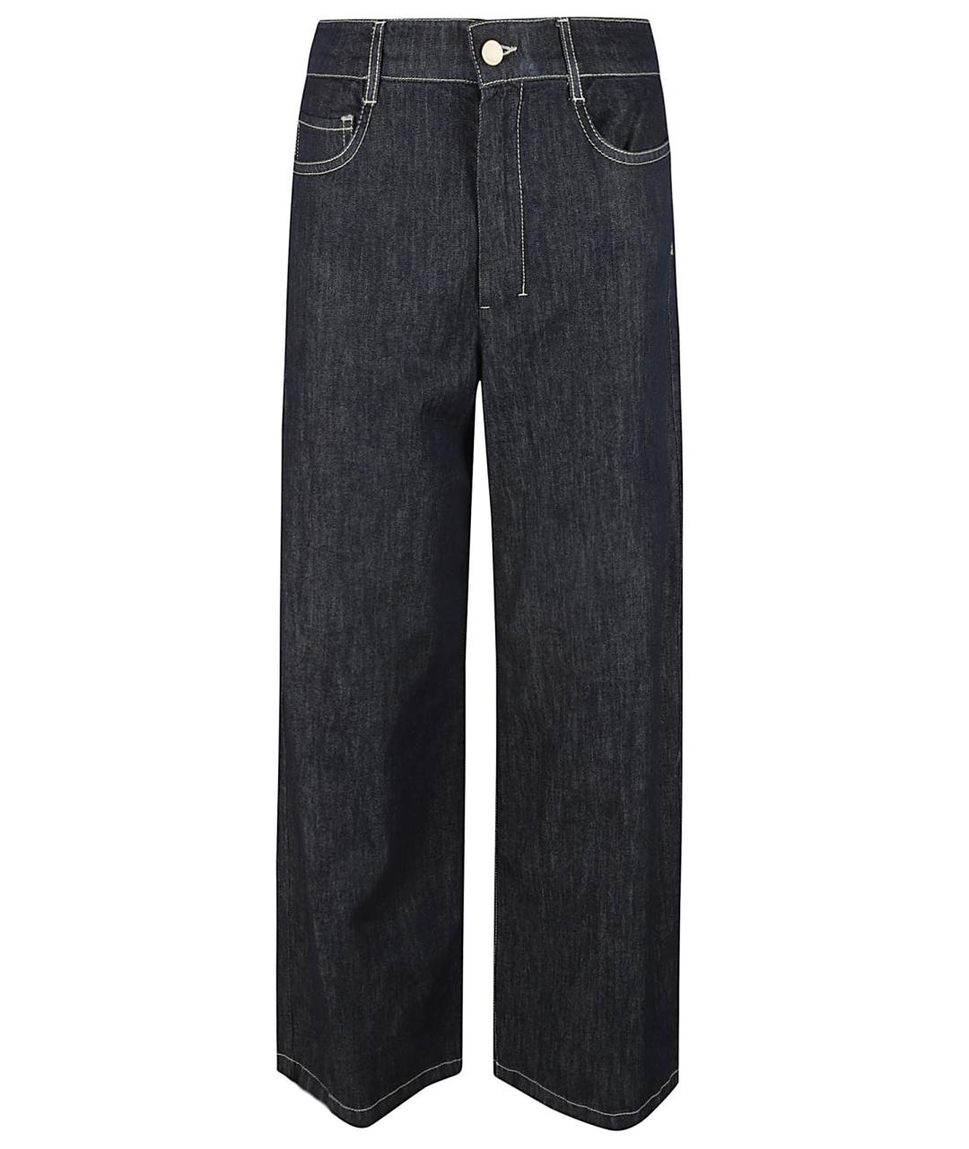 'S MAX MARA Темно-синие хлопковые прямые джинсы, фото 1