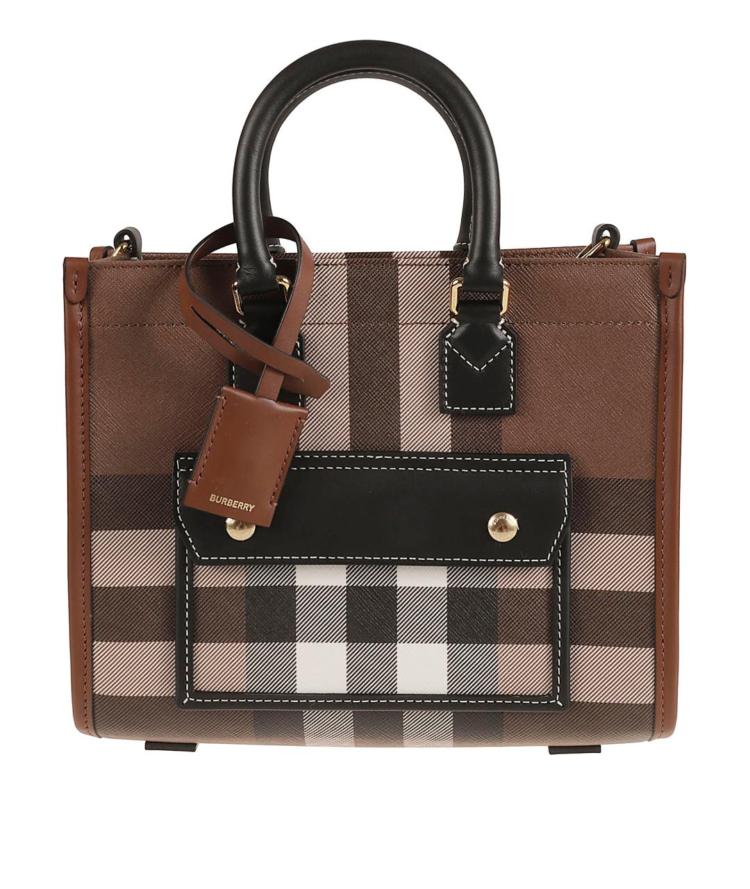 BURBERRY Коричневая сумка тоут, фото 1