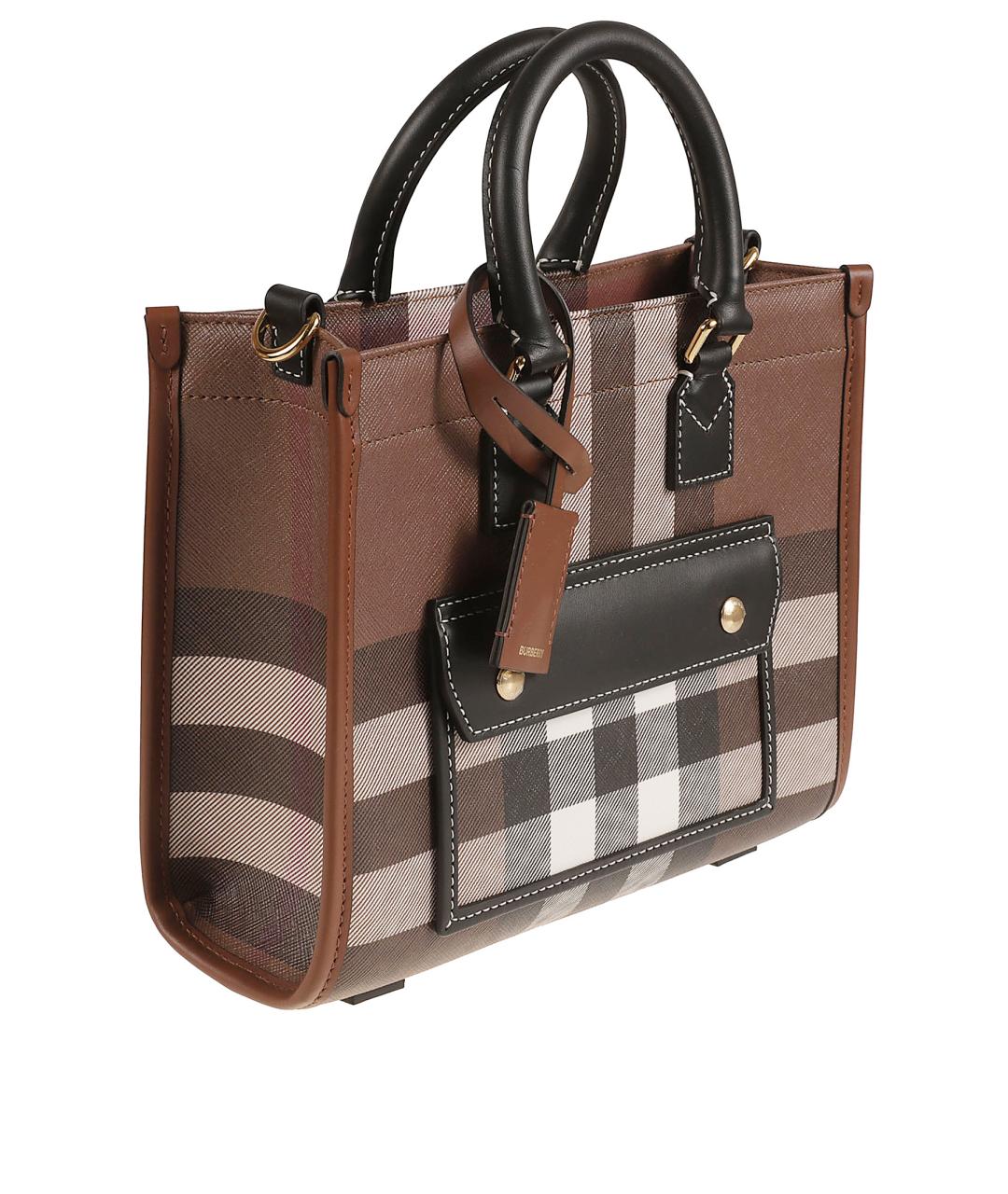 BURBERRY Коричневая сумка тоут, фото 3