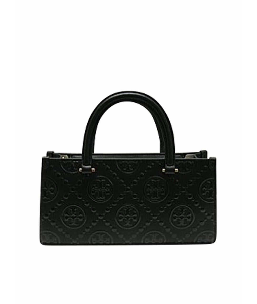 TORY BURCH Черная кожаная сумка тоут, фото 1