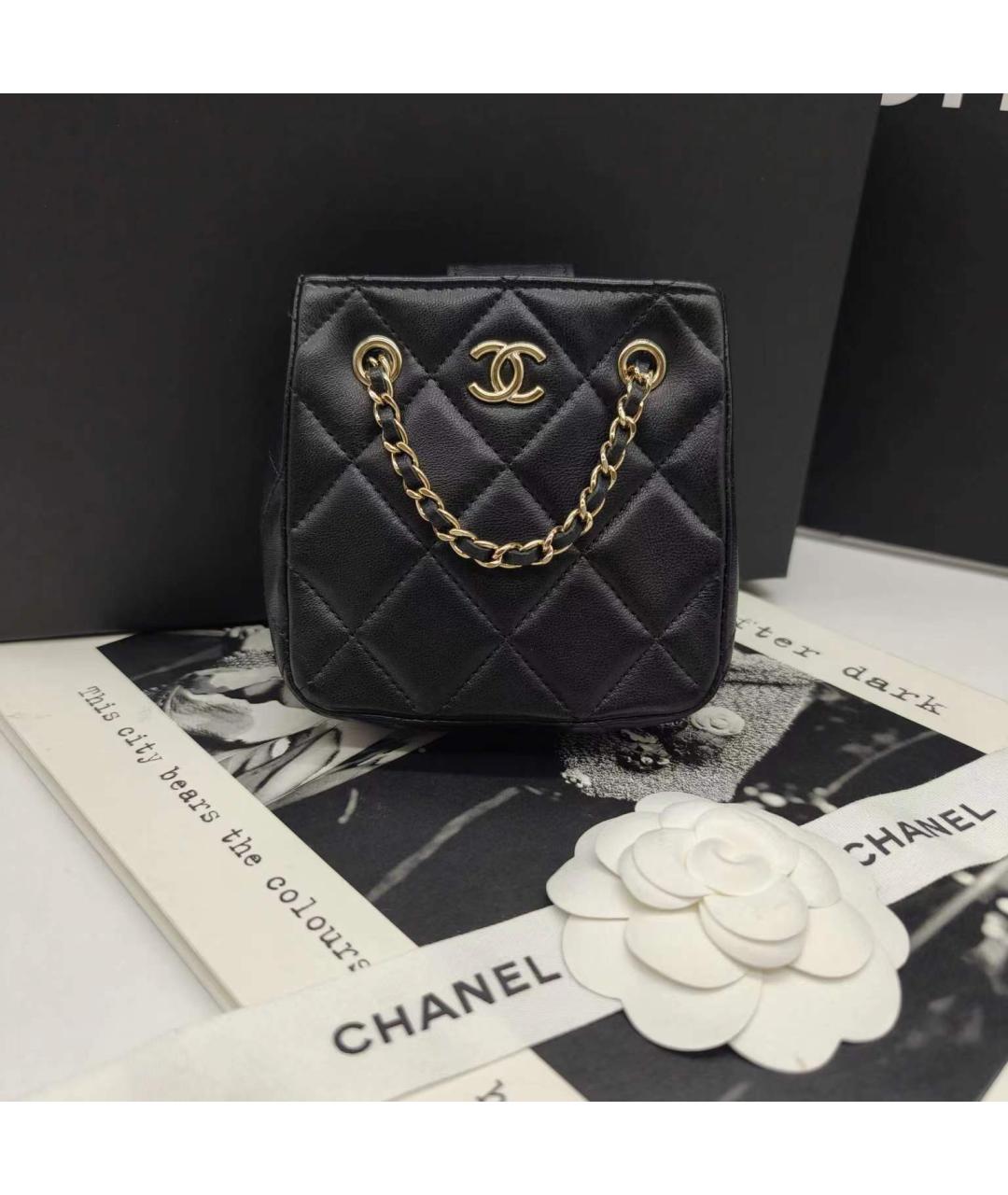 CHANEL Черная кожаная сумка через плечо, фото 3