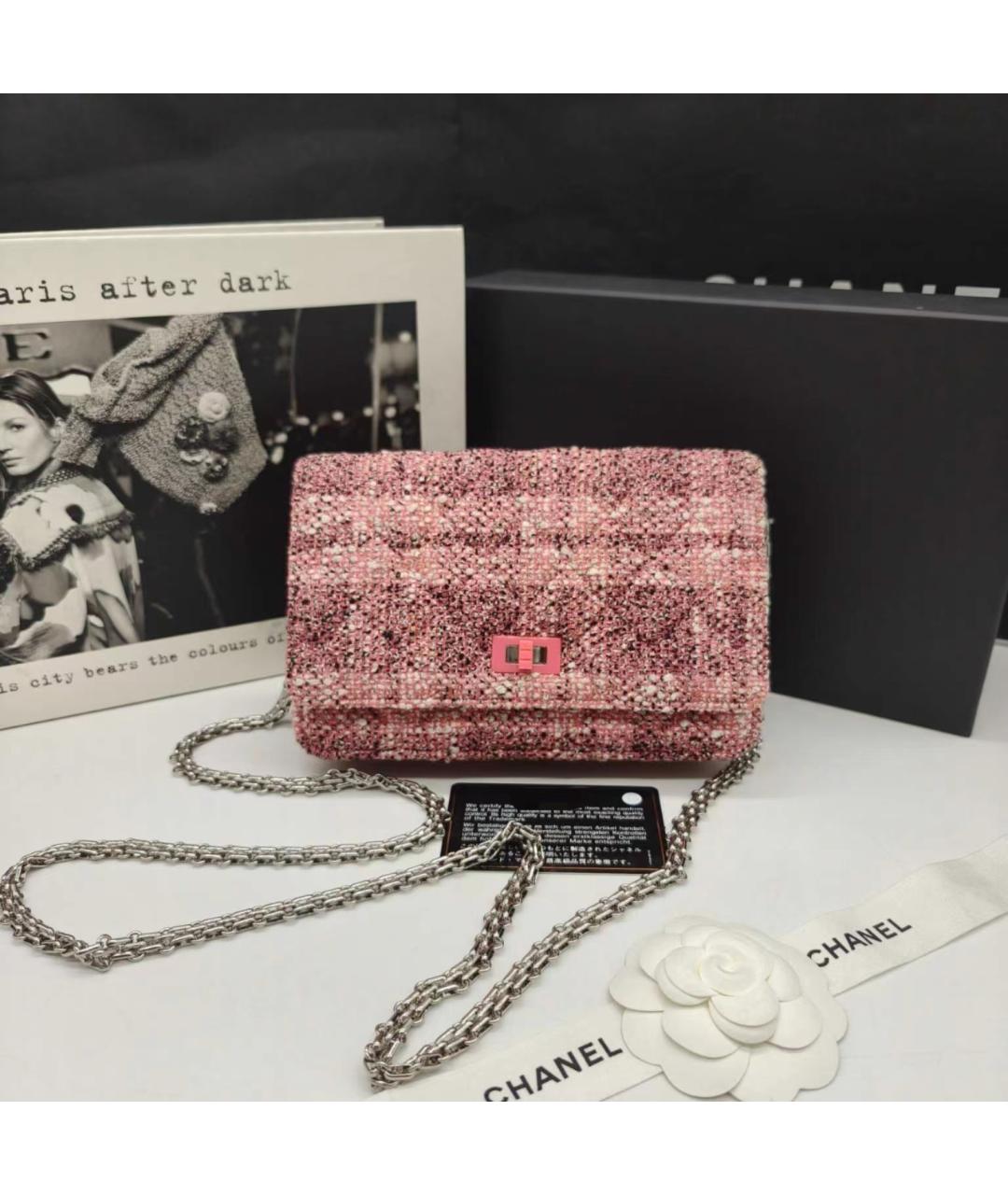 CHANEL Красная твидовая сумка через плечо, фото 2