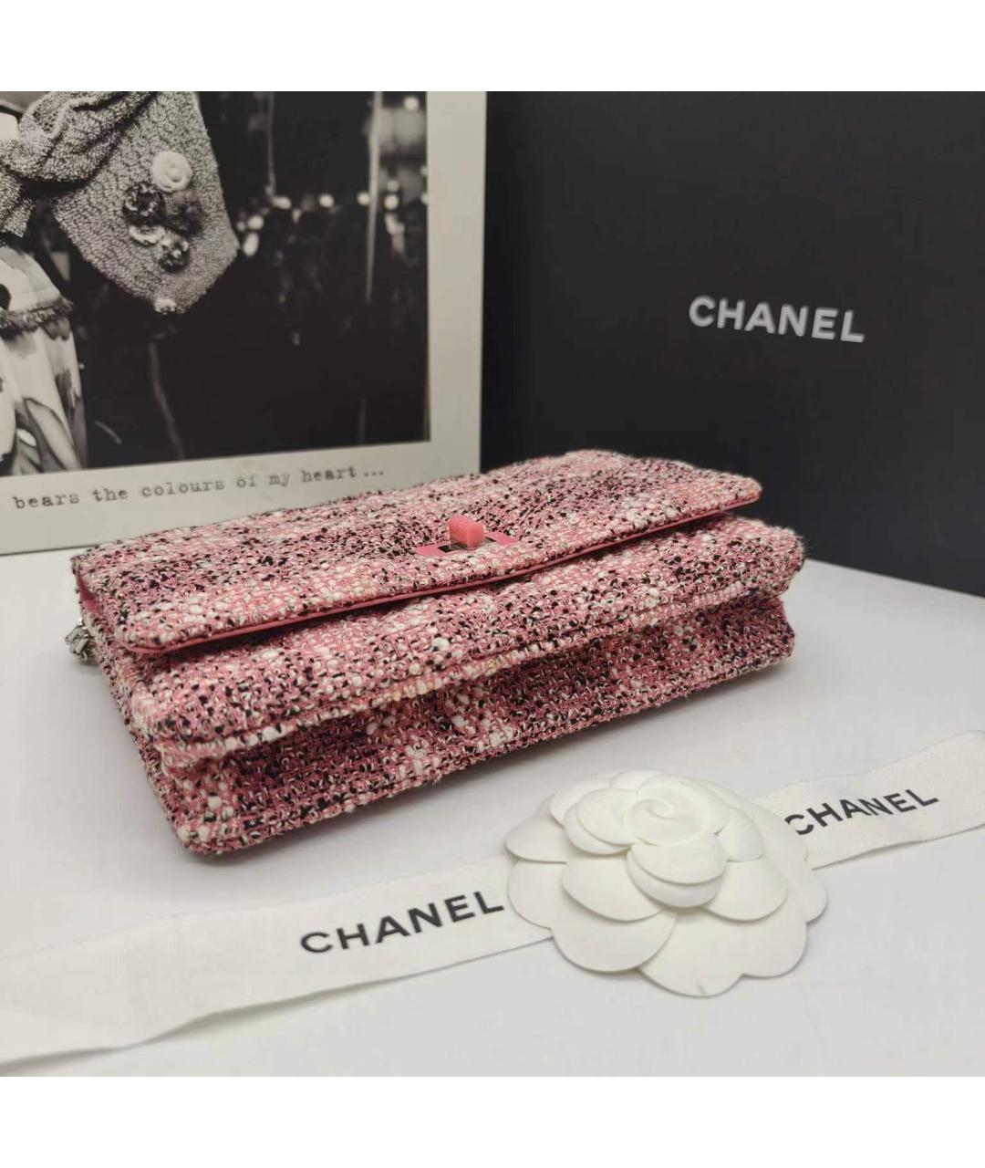 CHANEL Красная твидовая сумка через плечо, фото 6