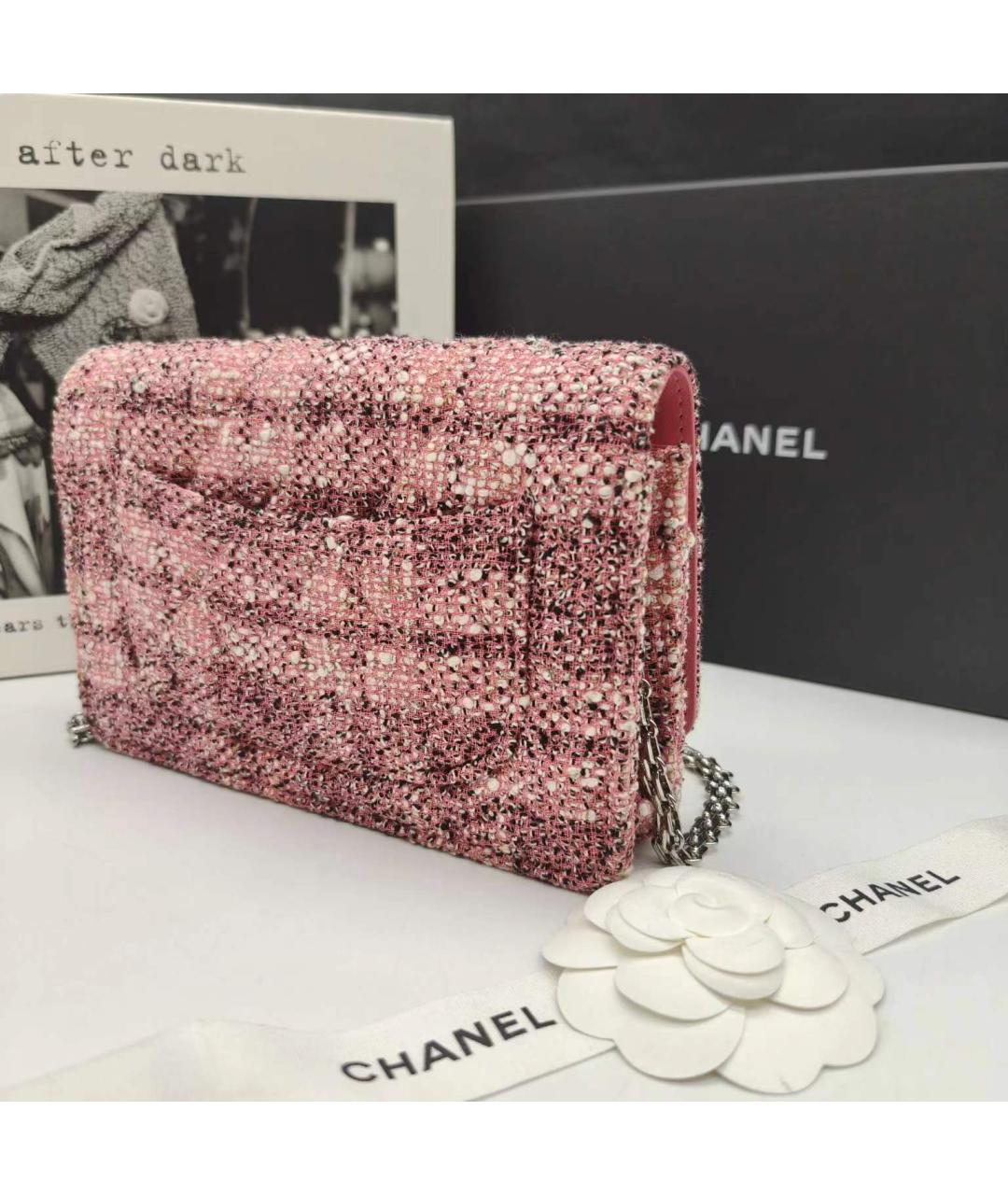 CHANEL Красная твидовая сумка через плечо, фото 5