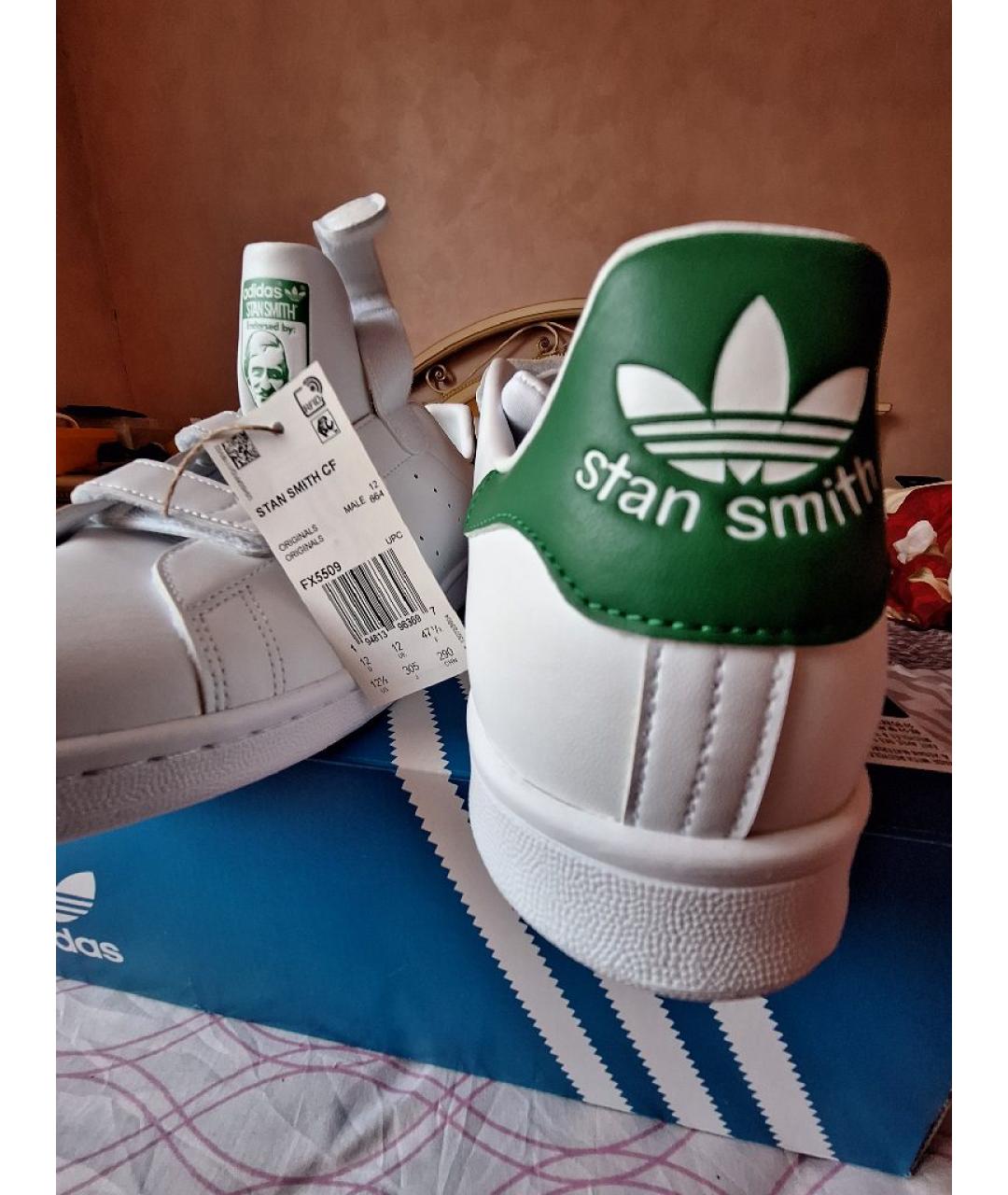 ADIDAS Белые низкие кроссовки / кеды из искусственной кожи, фото 7