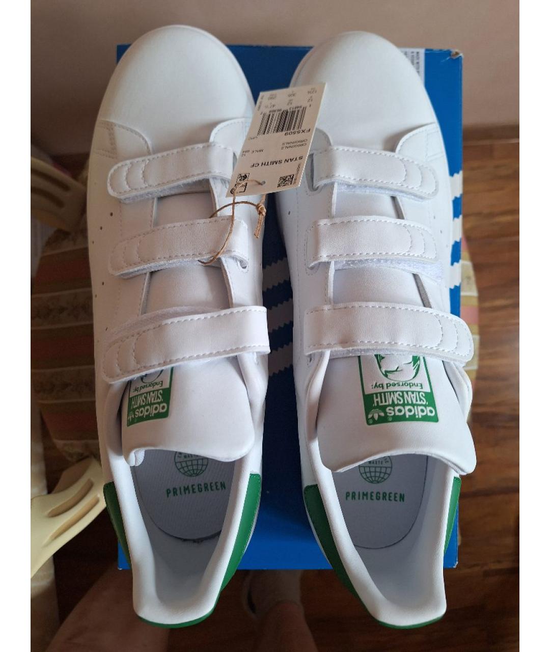 ADIDAS Белые низкие кроссовки / кеды из искусственной кожи, фото 3