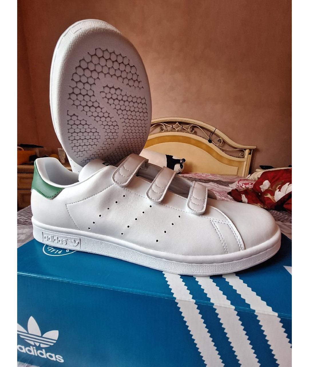 ADIDAS Белые низкие кроссовки / кеды из искусственной кожи, фото 8