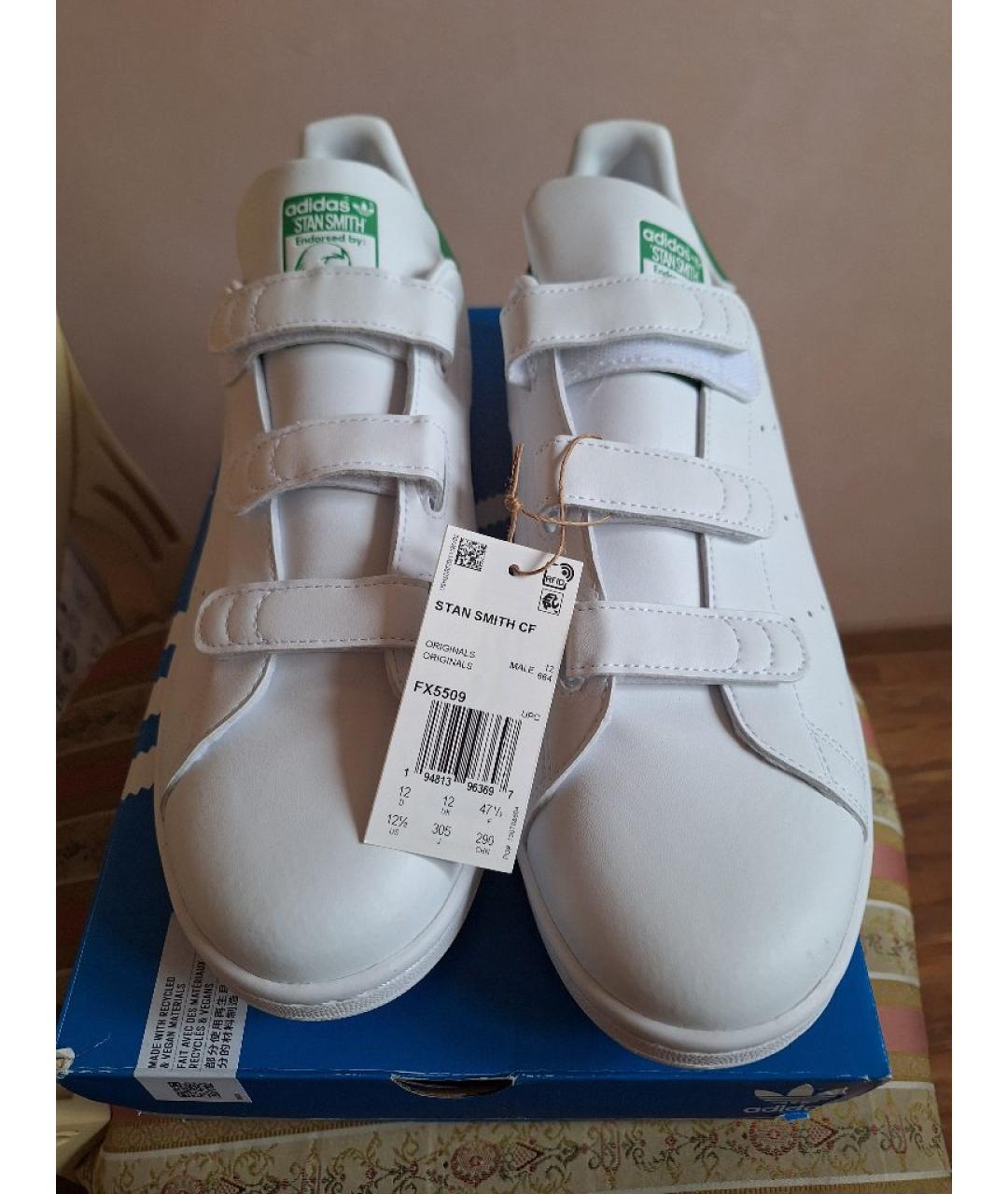 ADIDAS Белые низкие кроссовки / кеды из искусственной кожи, фото 2