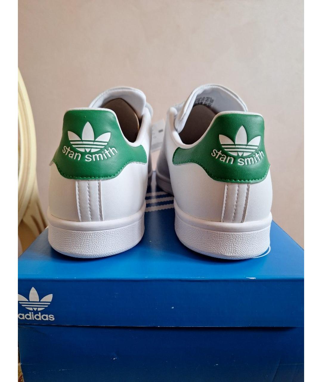 ADIDAS Белые низкие кроссовки / кеды из искусственной кожи, фото 4