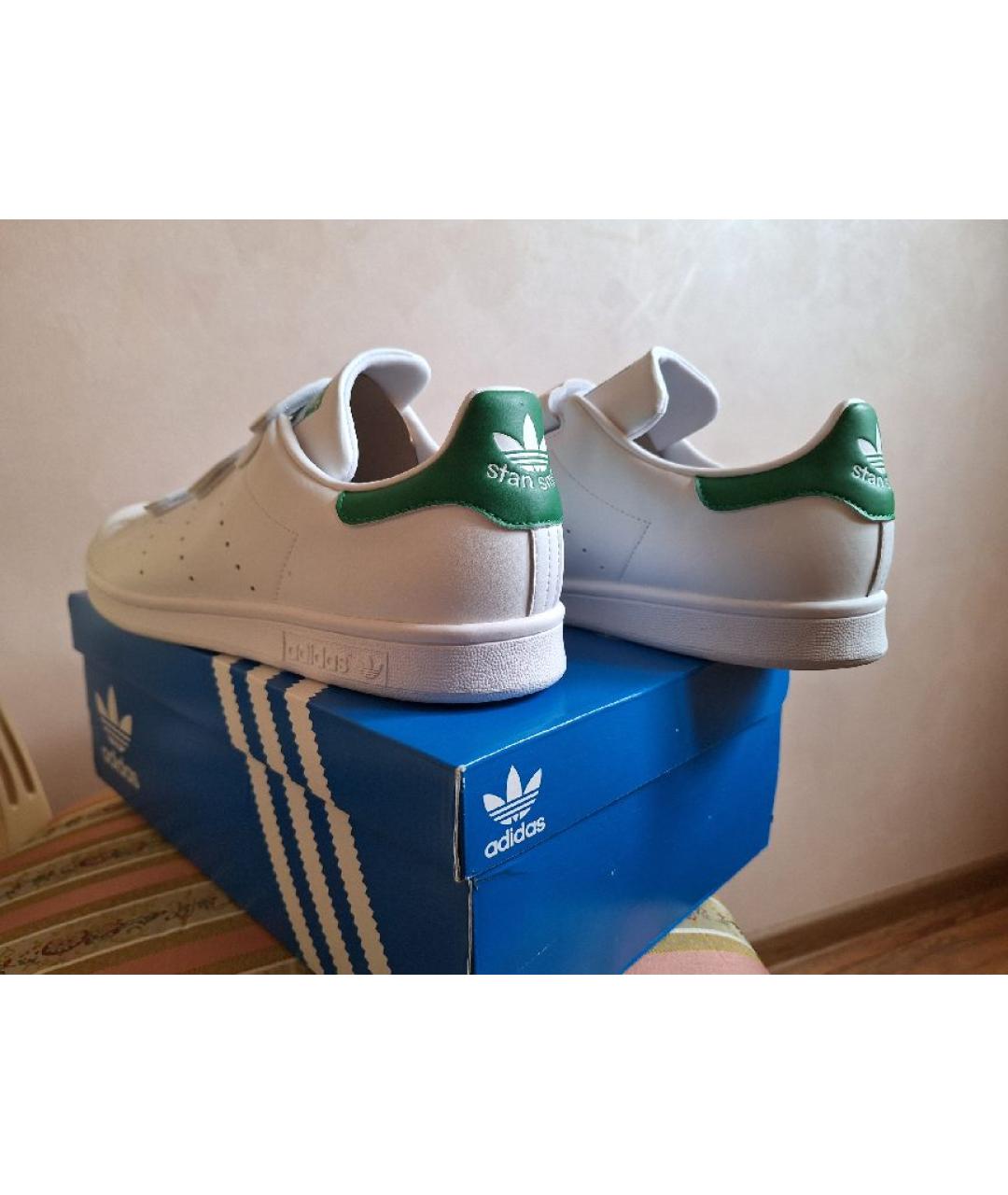 ADIDAS Белые низкие кроссовки / кеды из искусственной кожи, фото 5