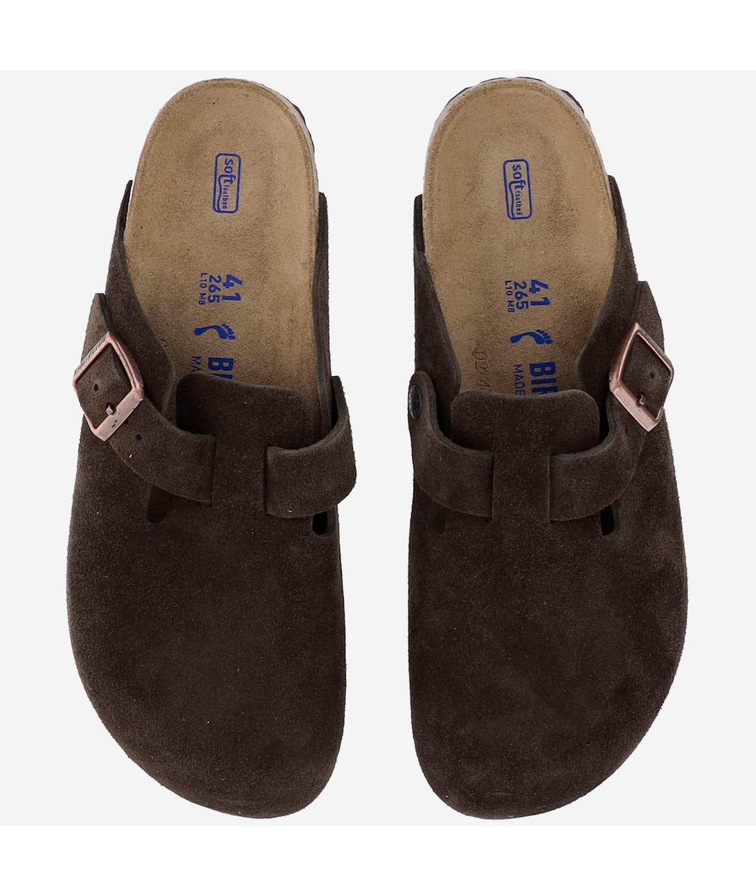 BIRKENSTOCK Коричневые замшевые мюли, фото 4