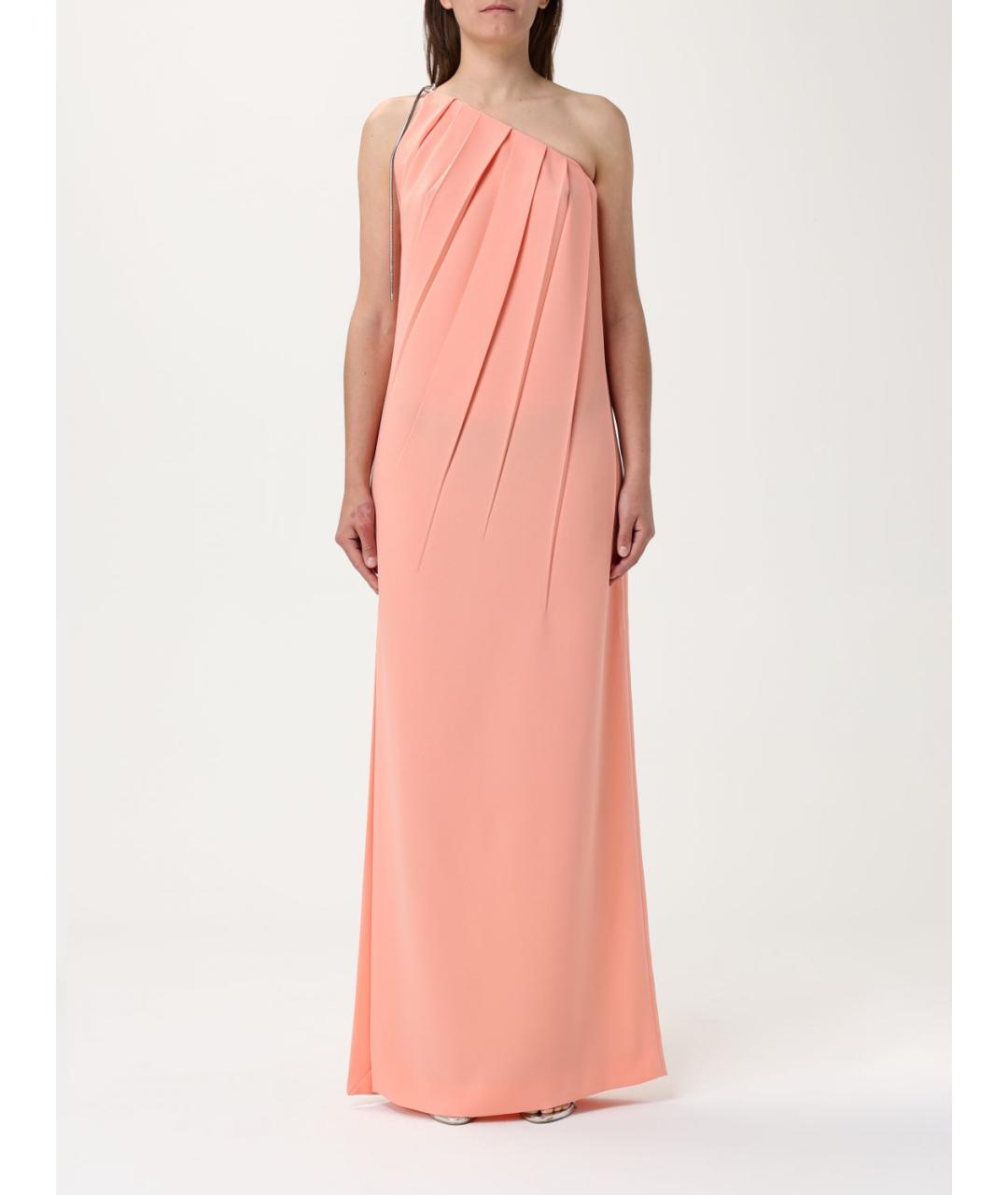 MAX MARA Коралловое полиэстеровое платье, фото 2