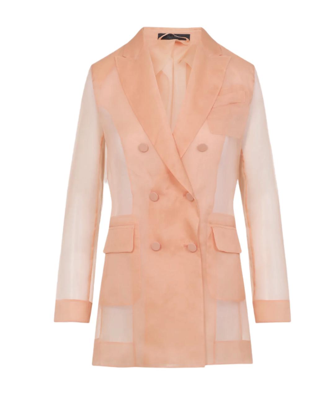 MAX MARA Коралловый шелковый жакет/пиджак, фото 1