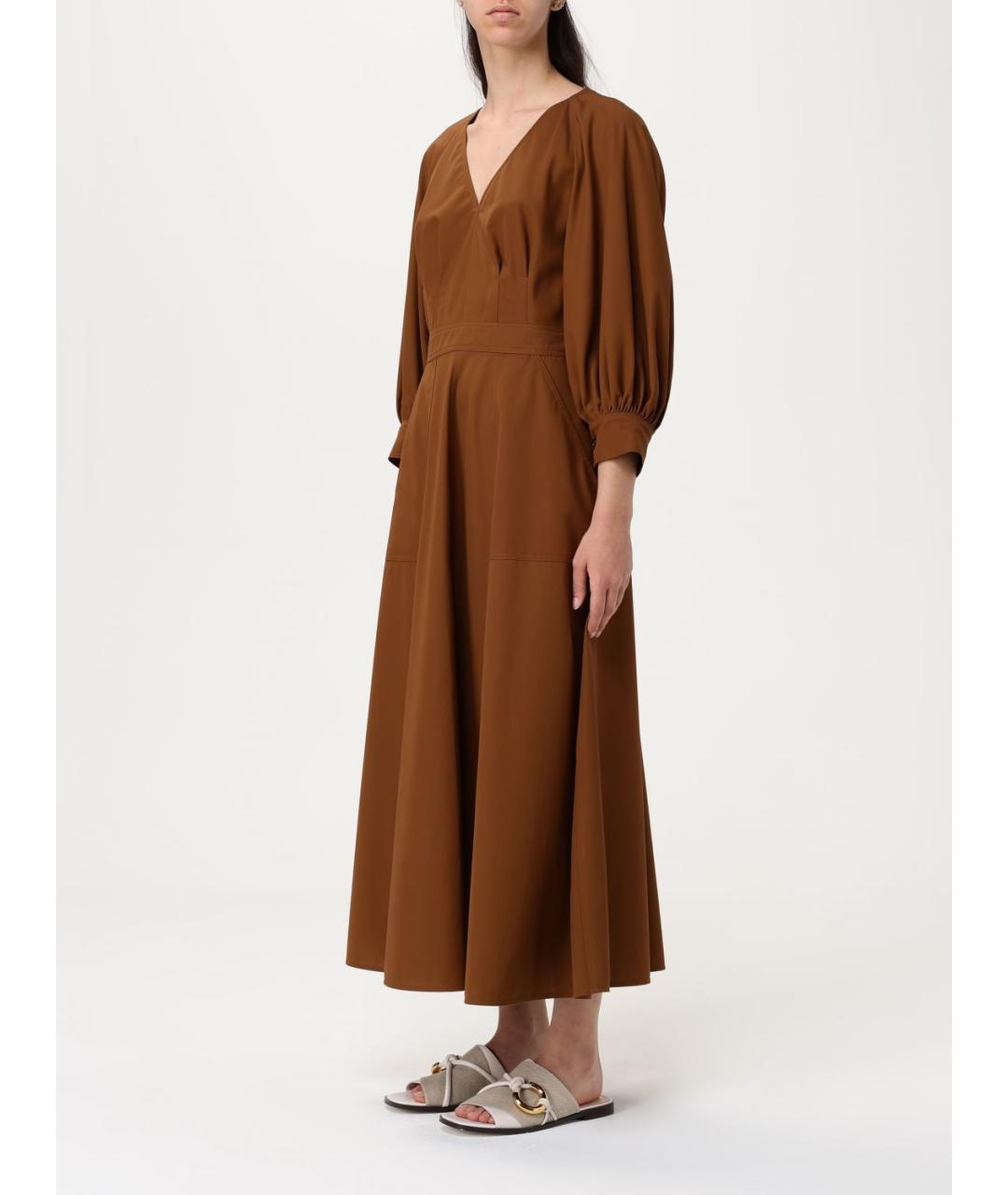 MAX MARA Коричневое платье, фото 4