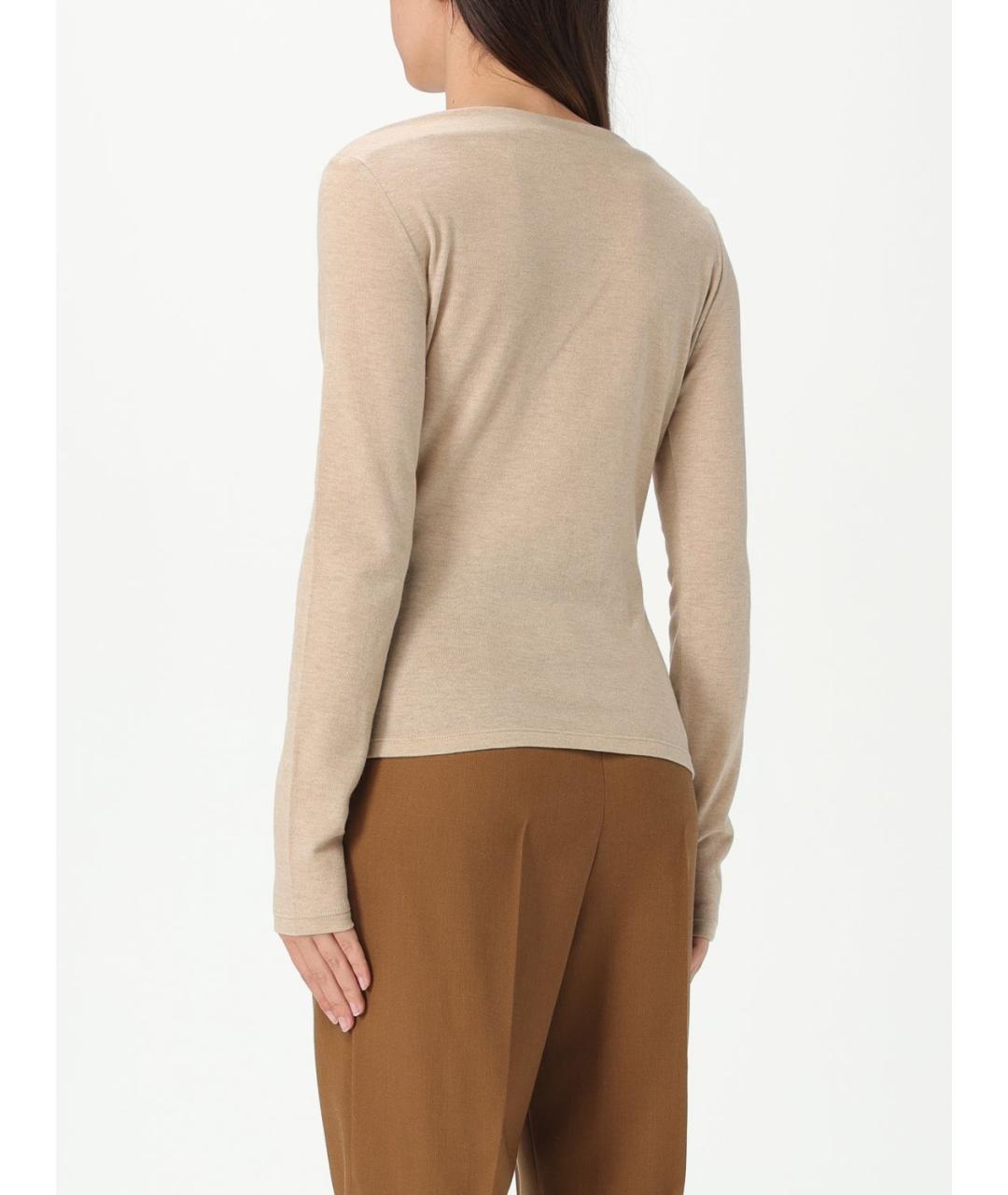 MAX MARA Бежевый кашемировый джемпер / свитер, фото 4