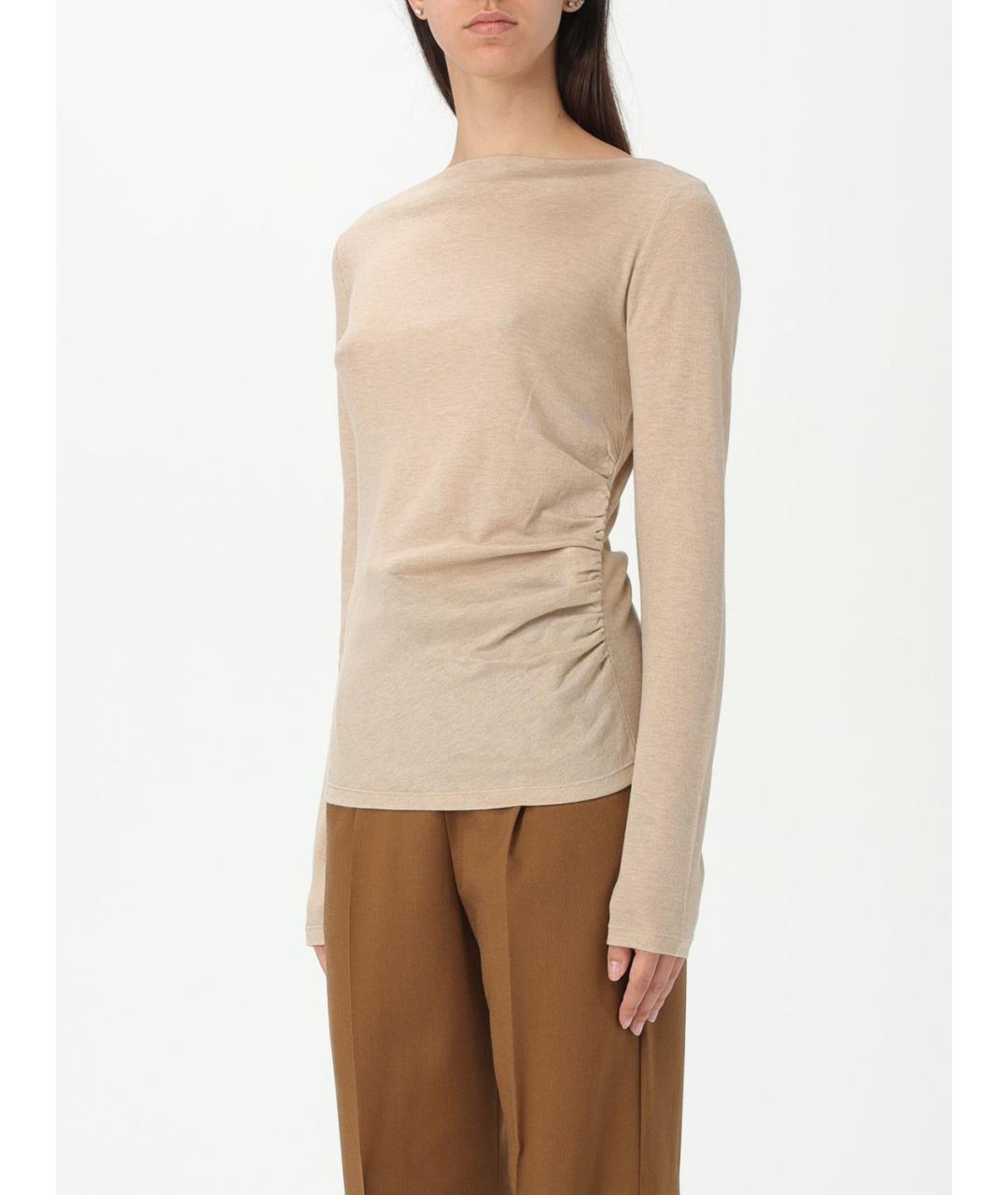 MAX MARA Бежевый кашемировый джемпер / свитер, фото 5