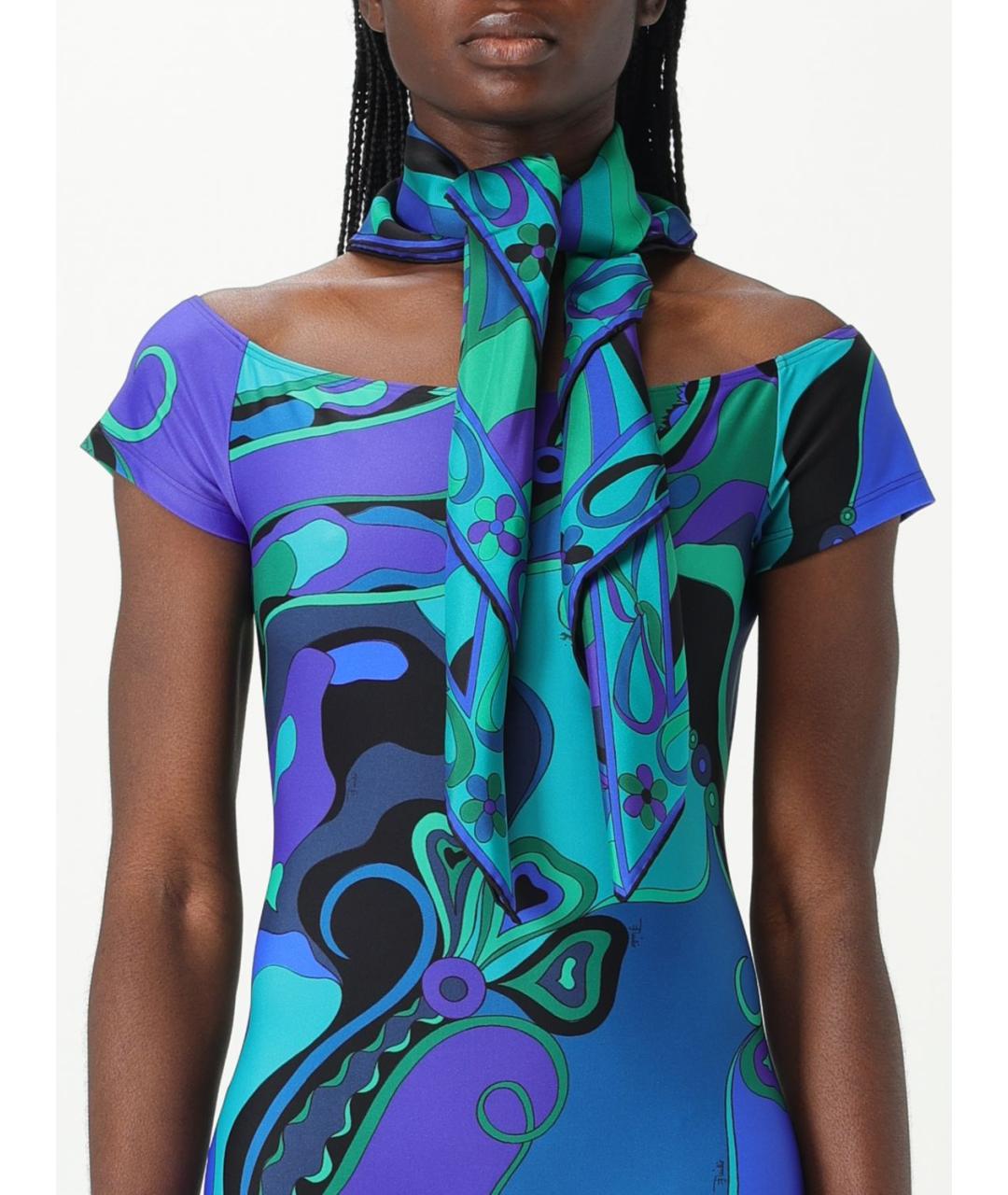 EMILIO PUCCI Мульти шелковый шарф, фото 2