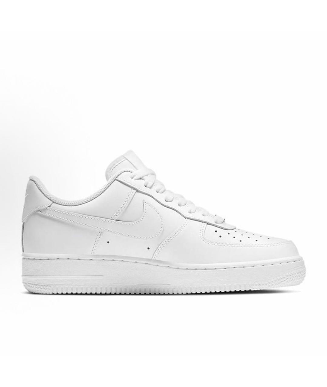 NIKE Белые кожаные низкие кроссовки / кеды, фото 7
