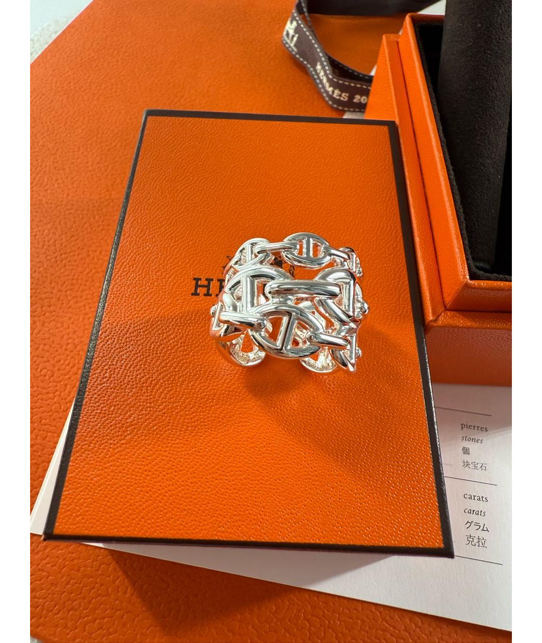 HERMES Серебряное серебряное кольцо, фото 2