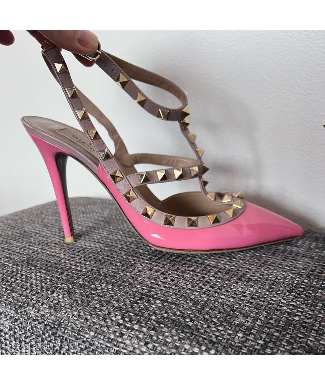 VALENTINO Розовые туфли из лакированной кожи, фото 8