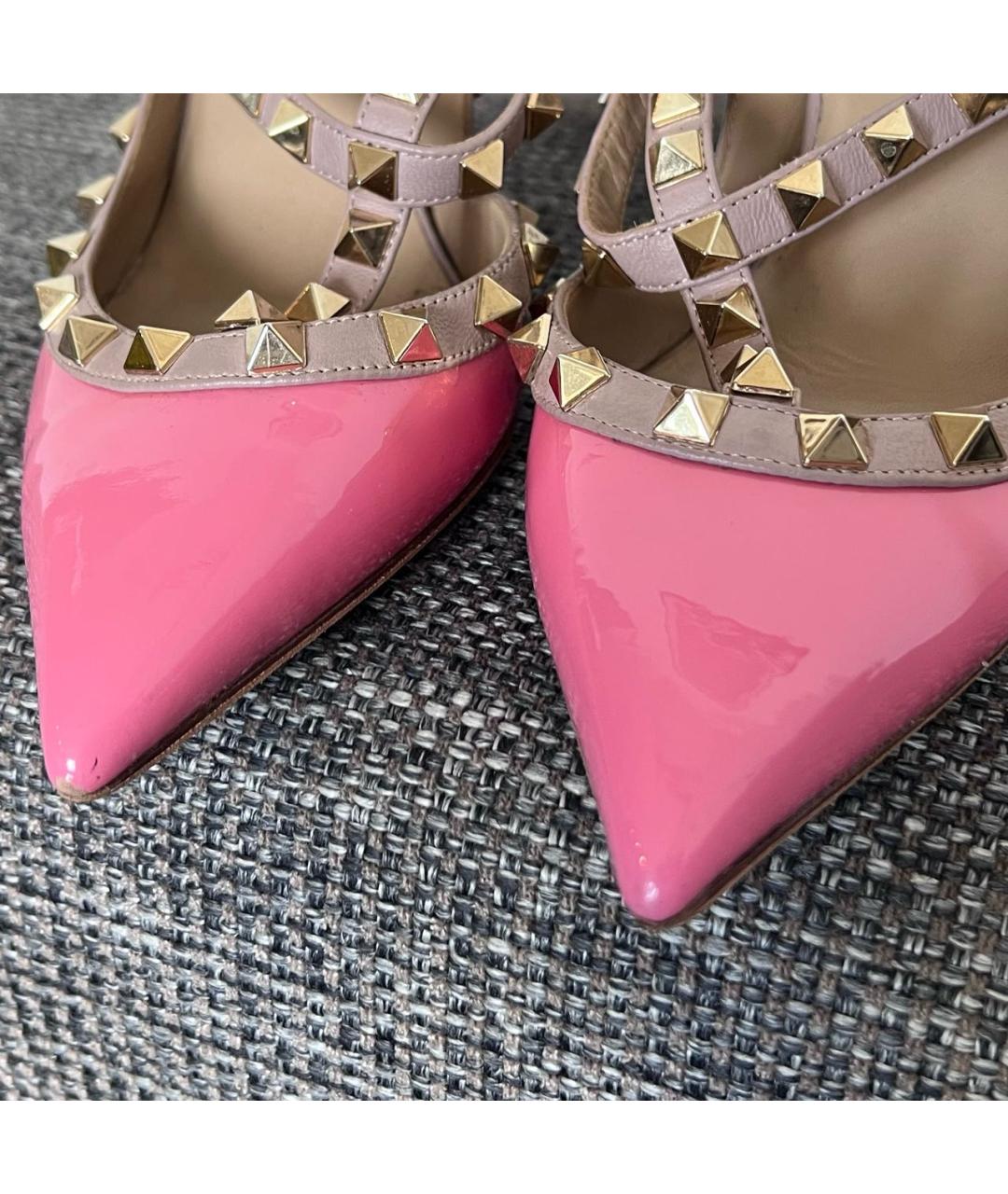 VALENTINO Розовые туфли из лакированной кожи, фото 3