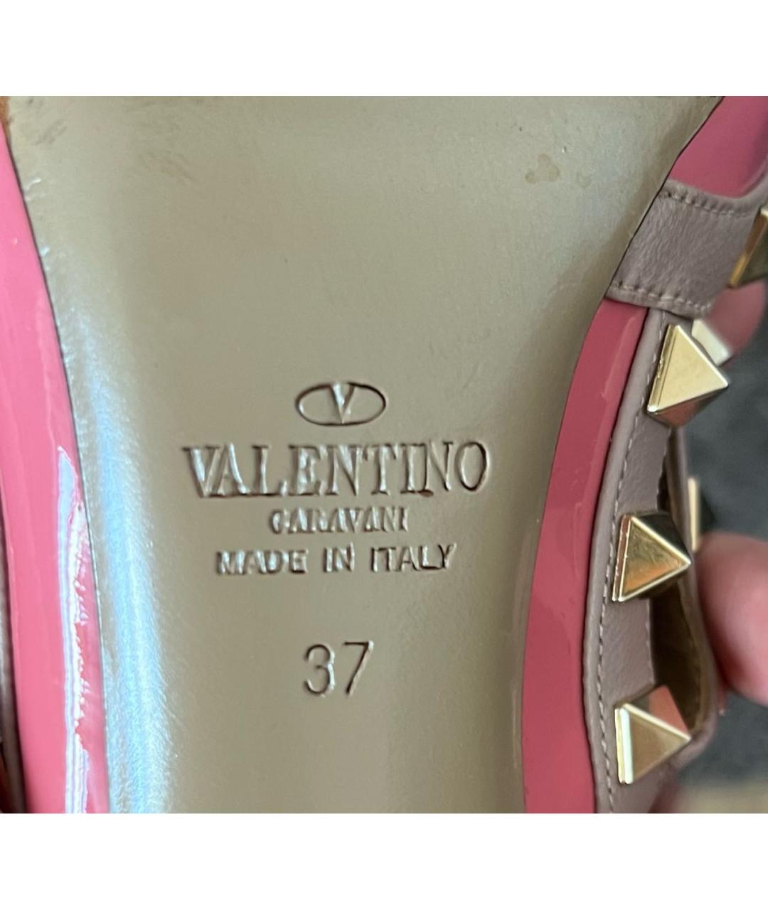 VALENTINO Розовые туфли из лакированной кожи, фото 6