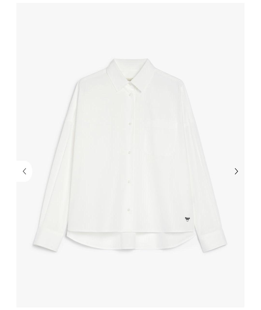 WEEKEND MAX MARA Белая хлопковая рубашка, фото 5